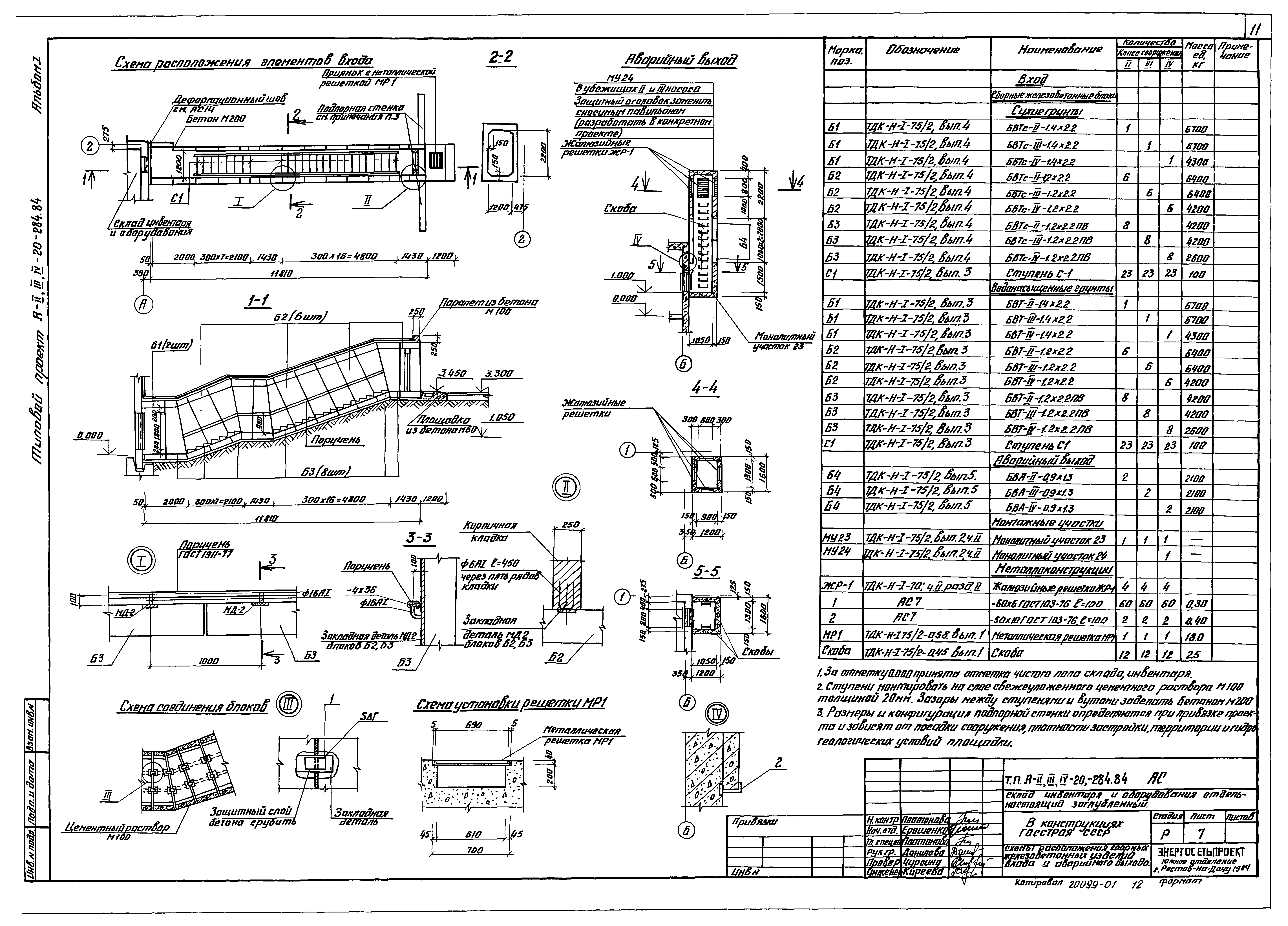 Типовой проект А-II,III,IV-20-284.84