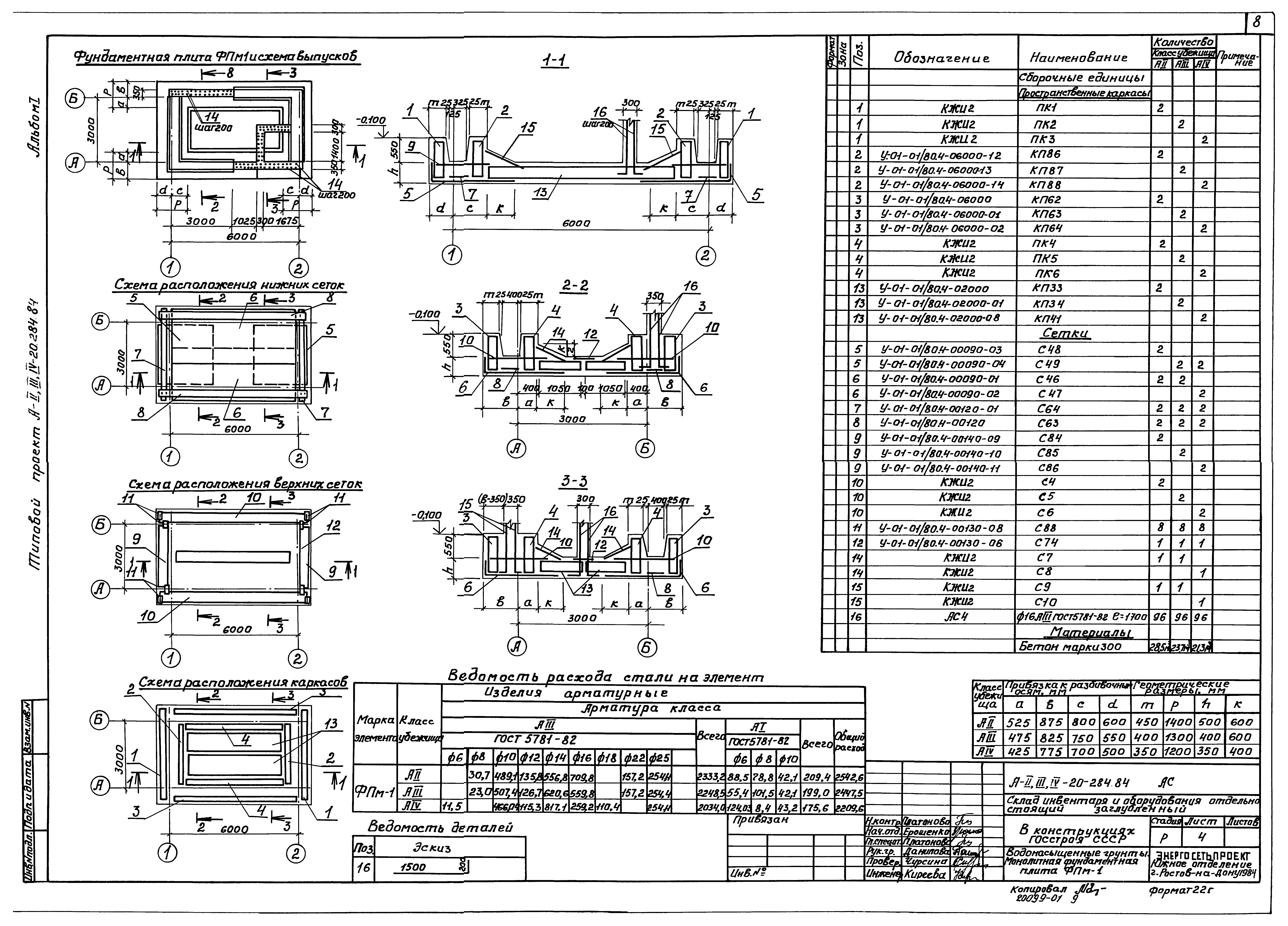 Типовой проект А-II,III,IV-20-284.84