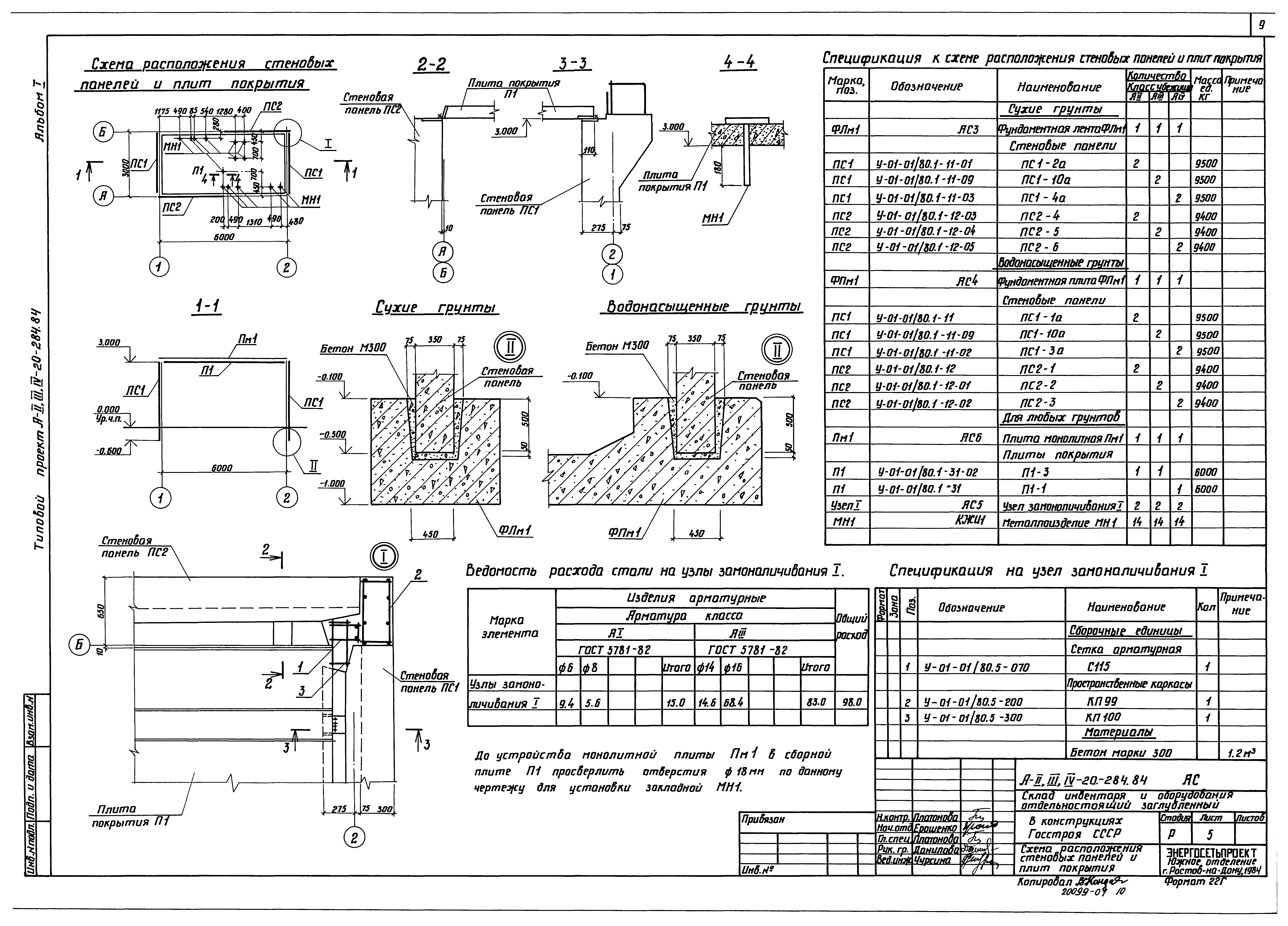 Типовой проект А-II,III,IV-20-284.84