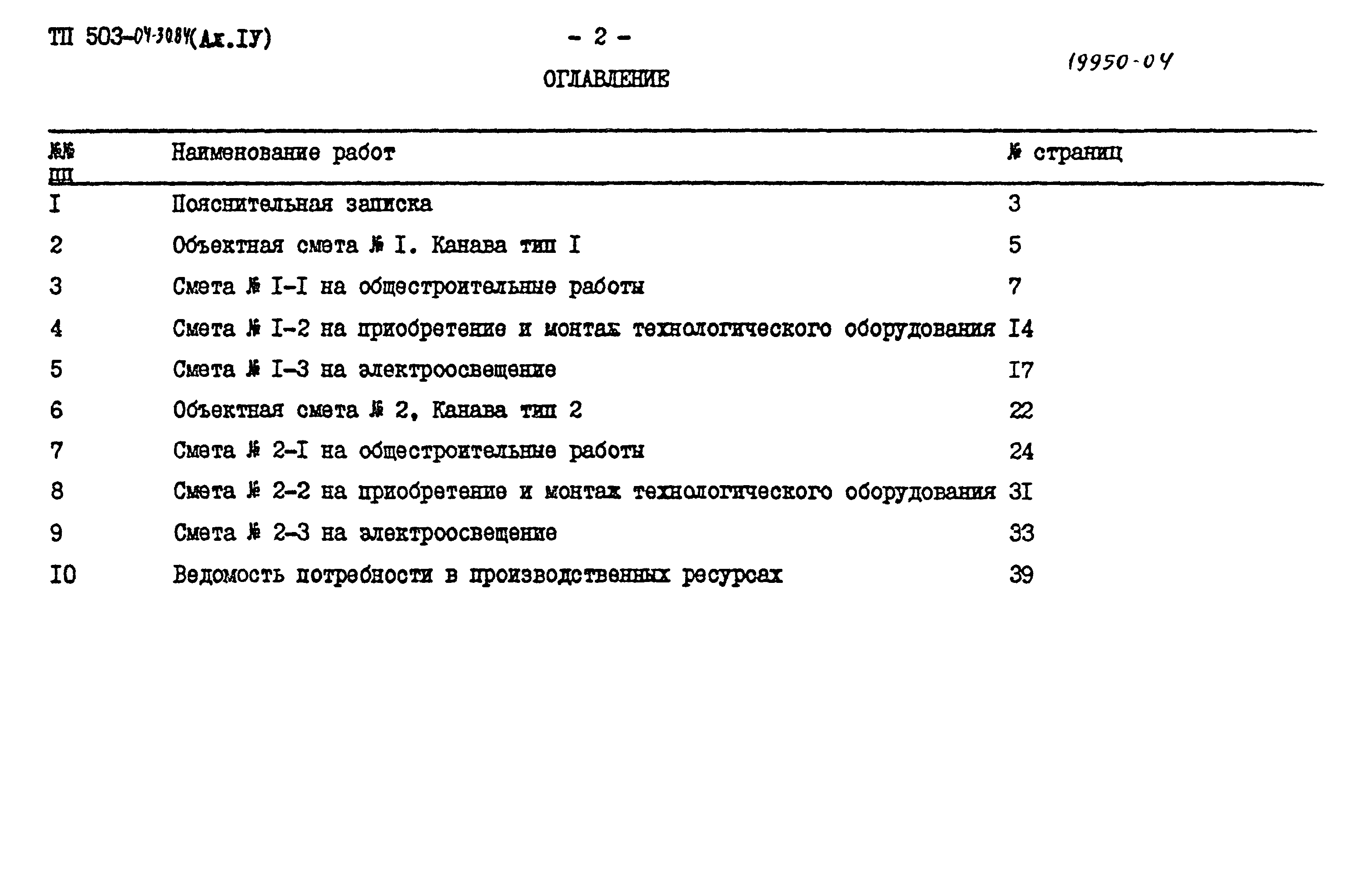 Типовые проектные решения 503-04-30.84