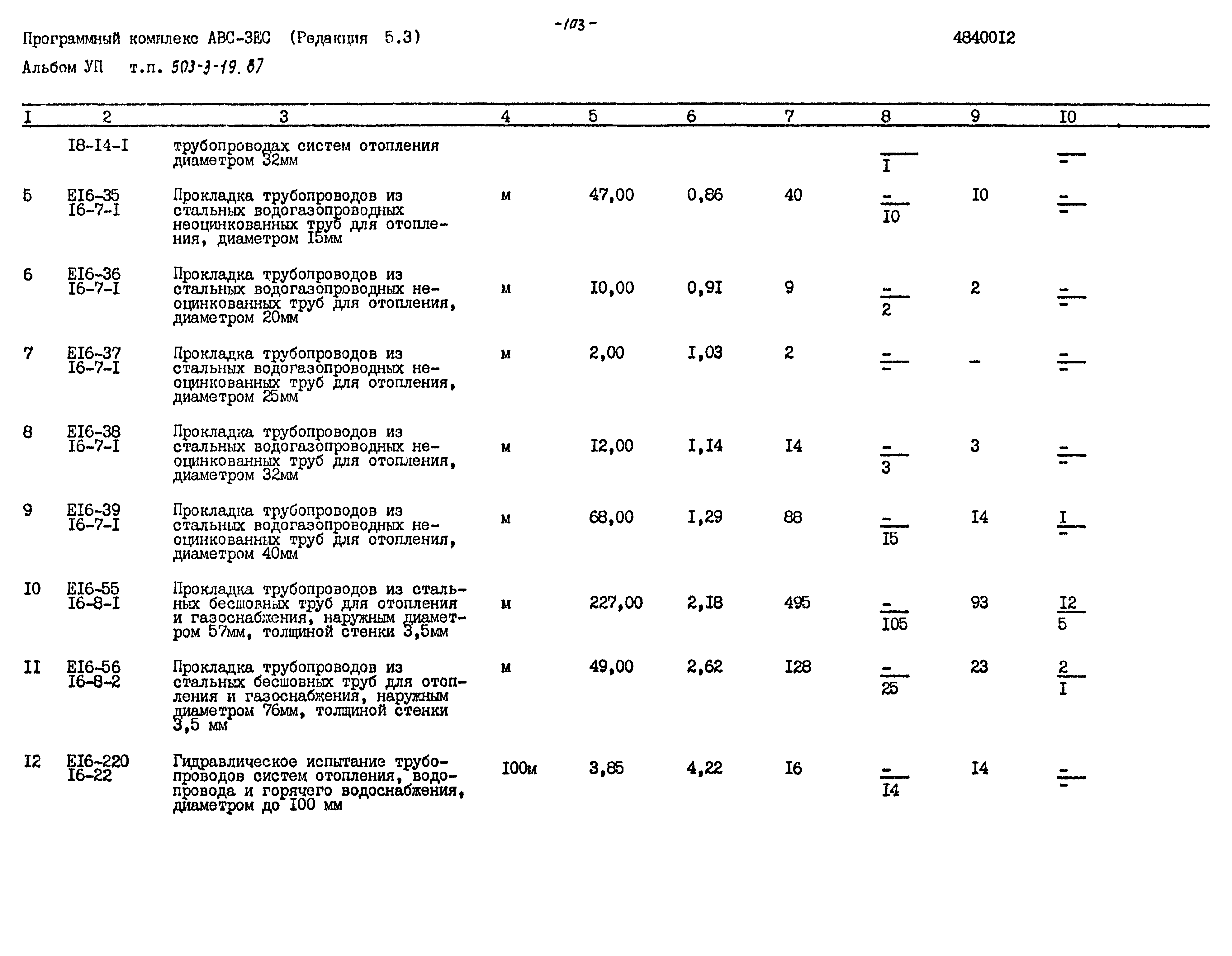 Типовой проект 503-3-19.87