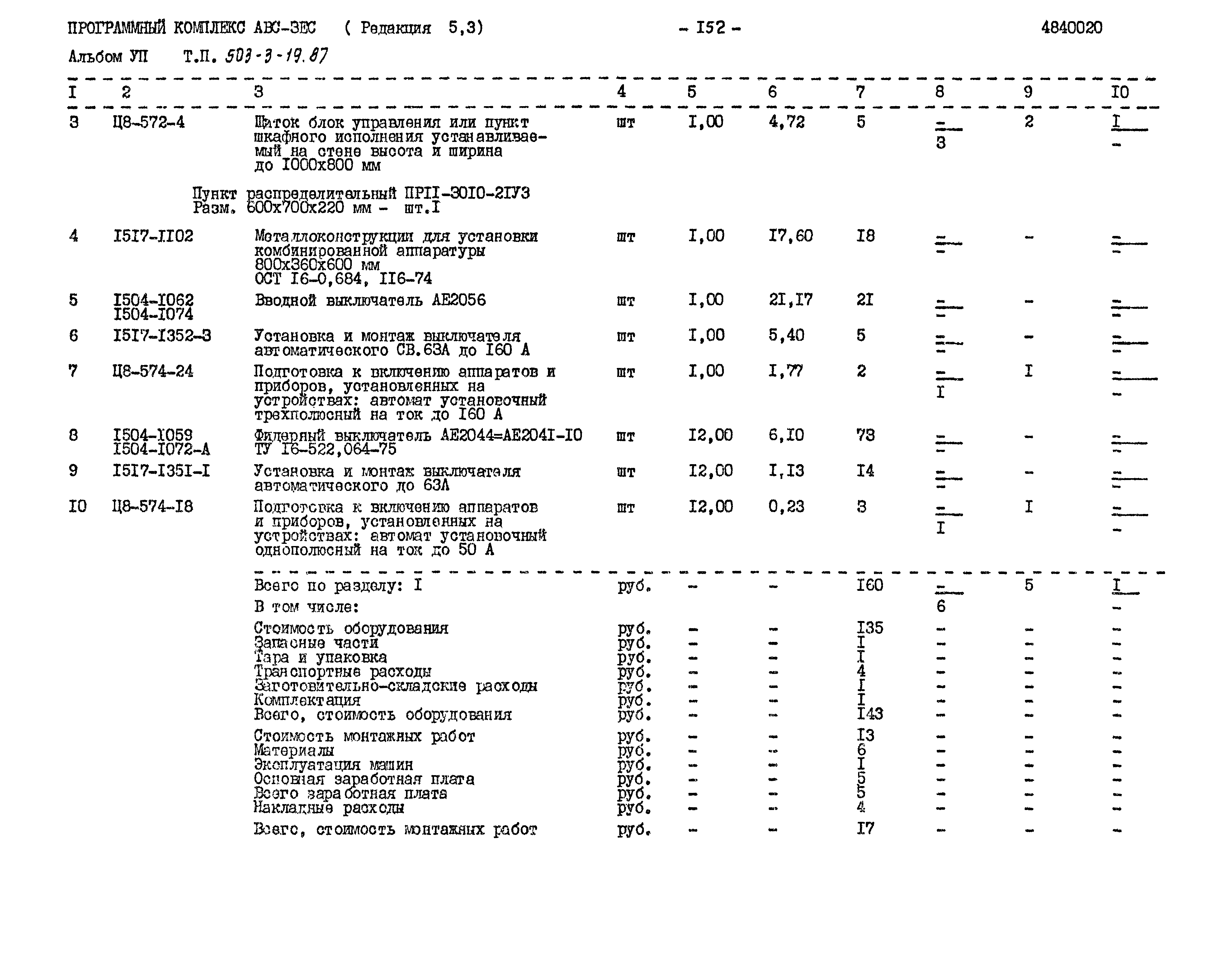 Типовой проект 503-3-19.87