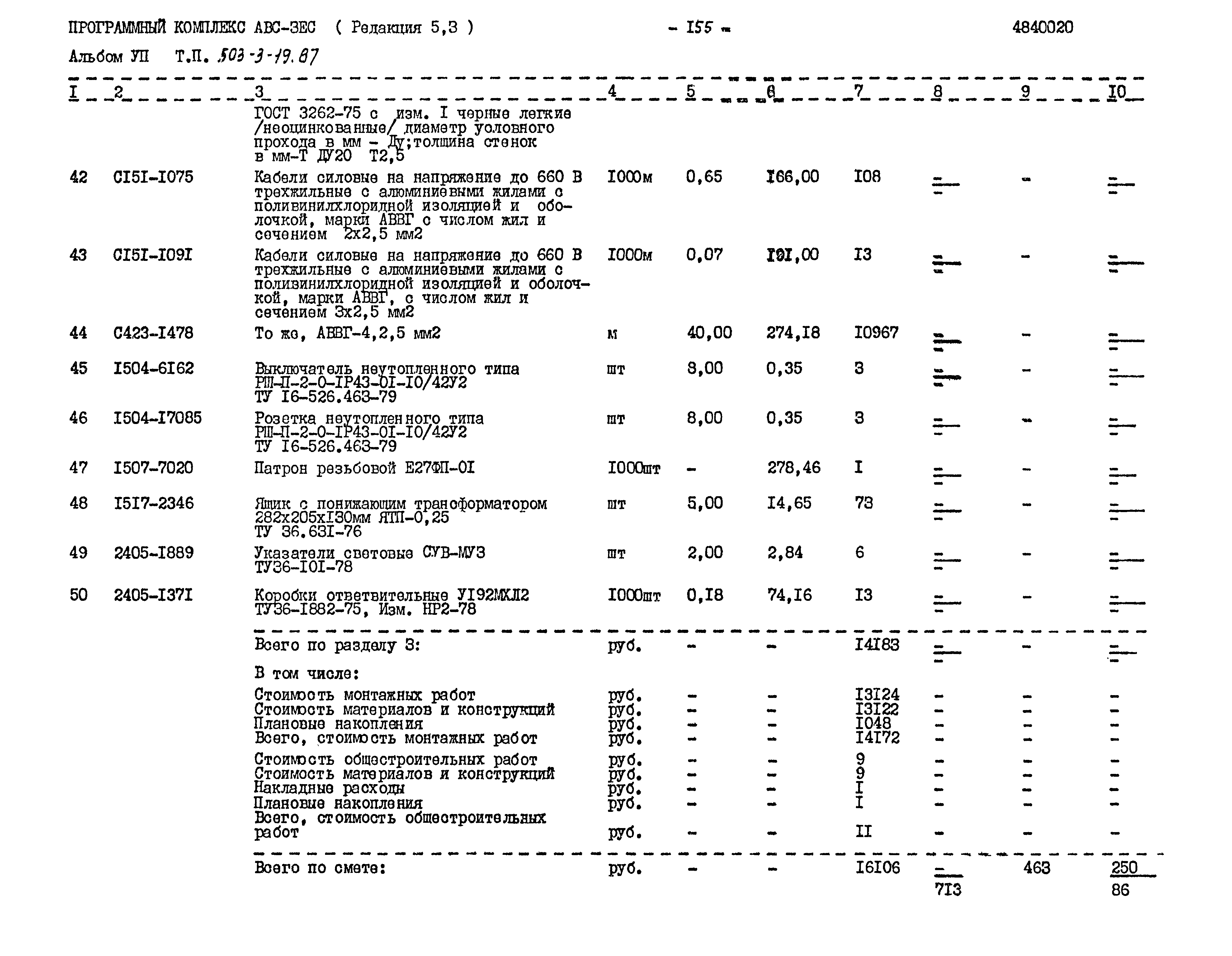 Типовой проект 503-3-19.87