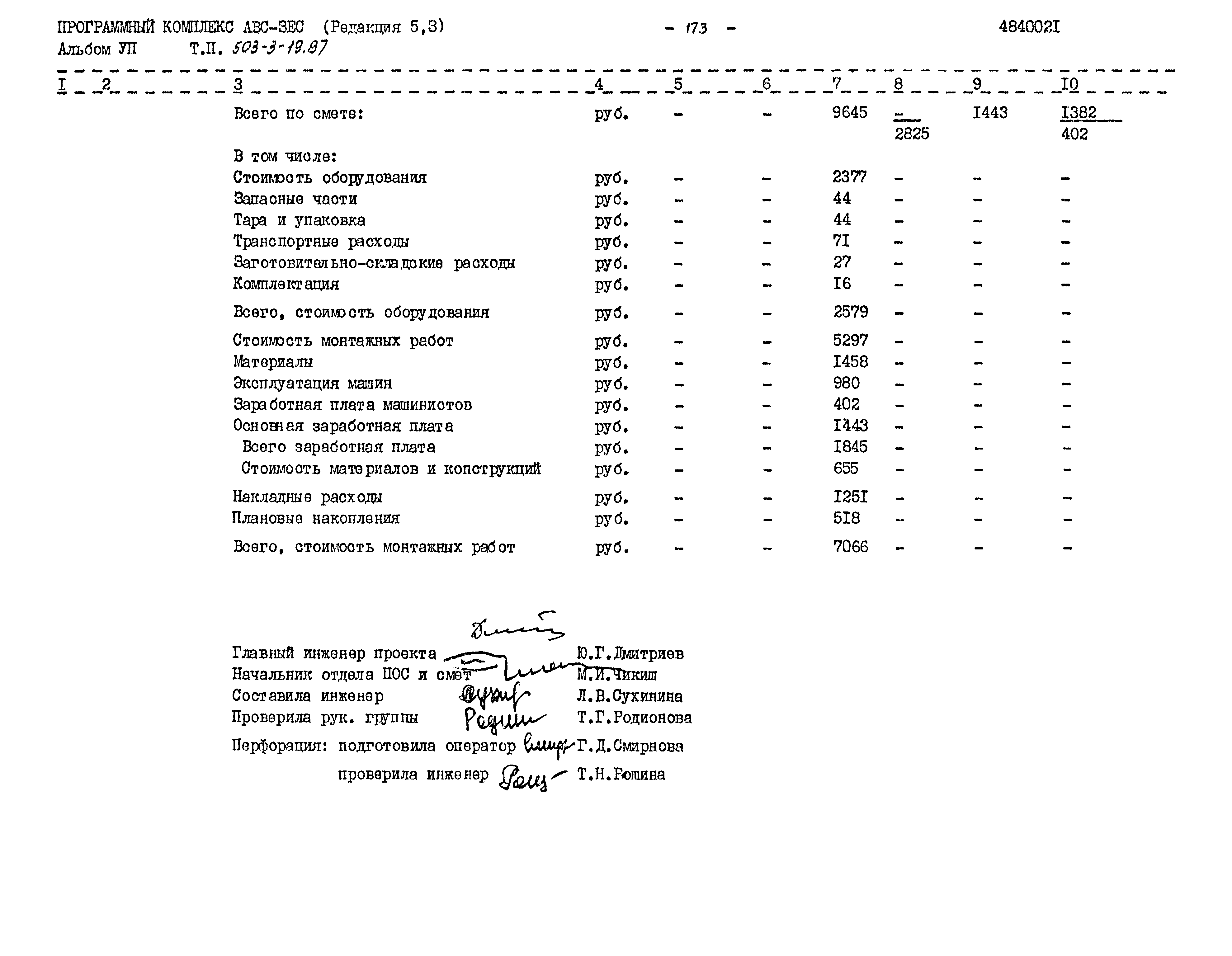 Типовой проект 503-3-19.87