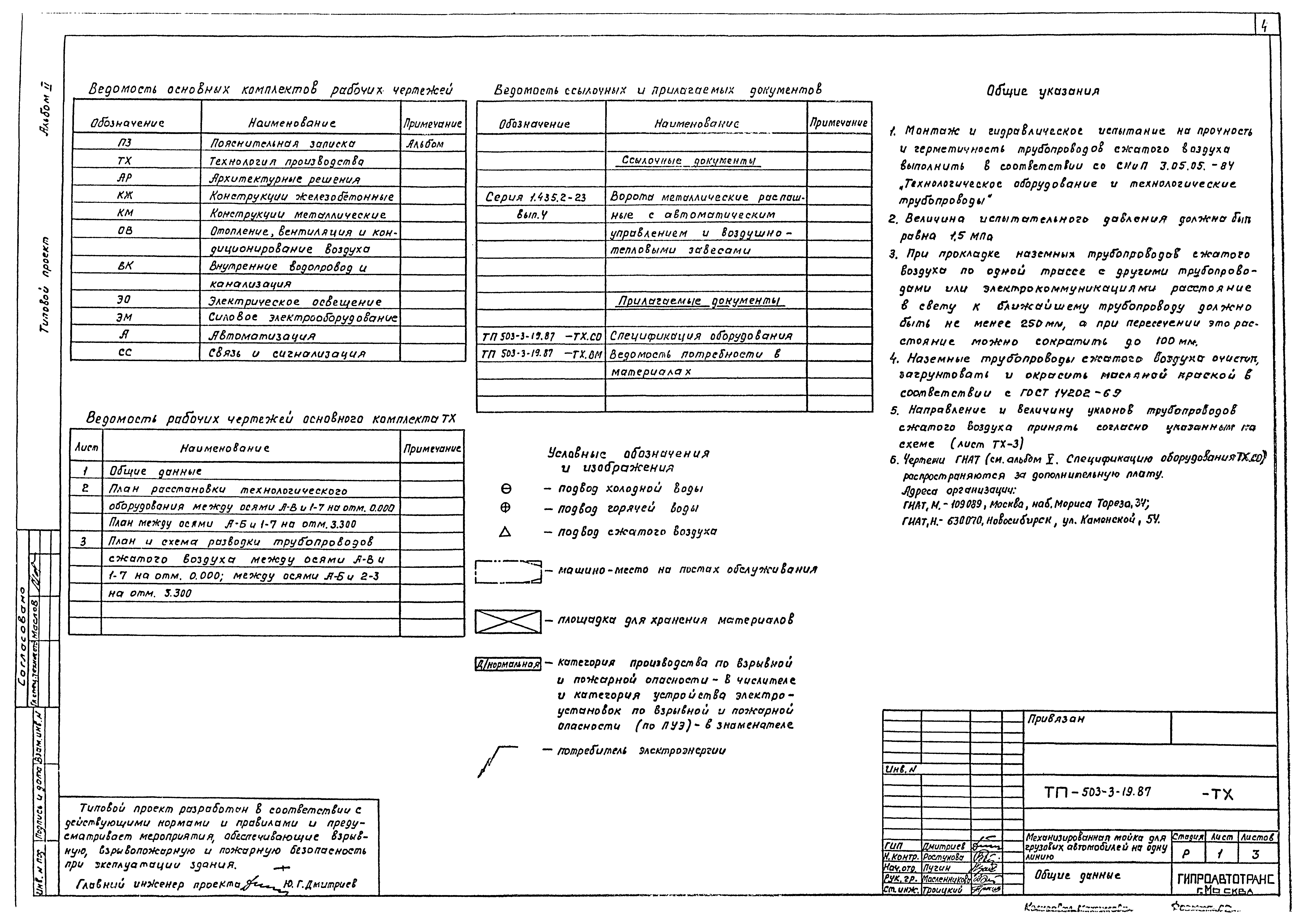 Типовой проект 503-3-19.87