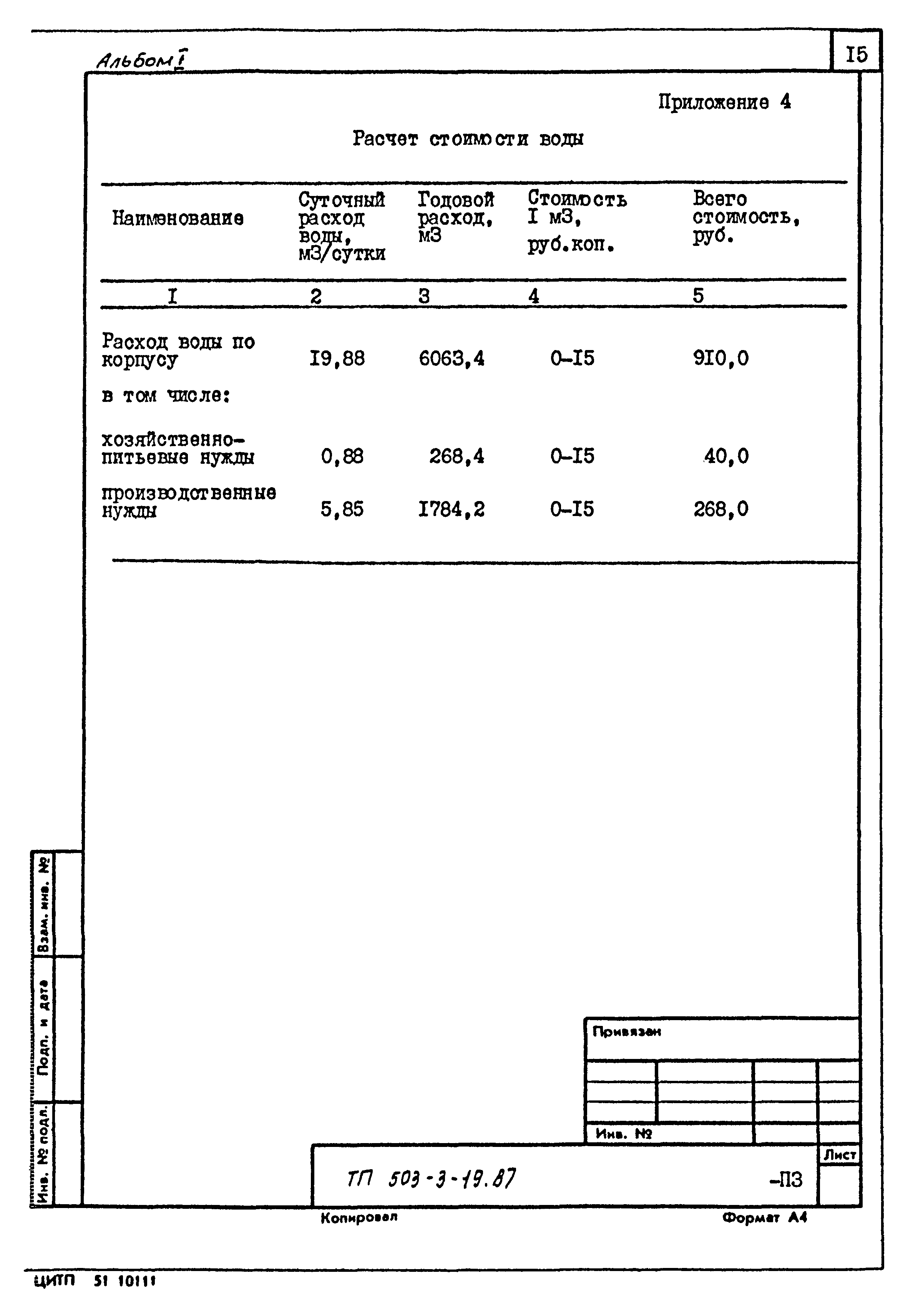 Типовой проект 503-3-19.87