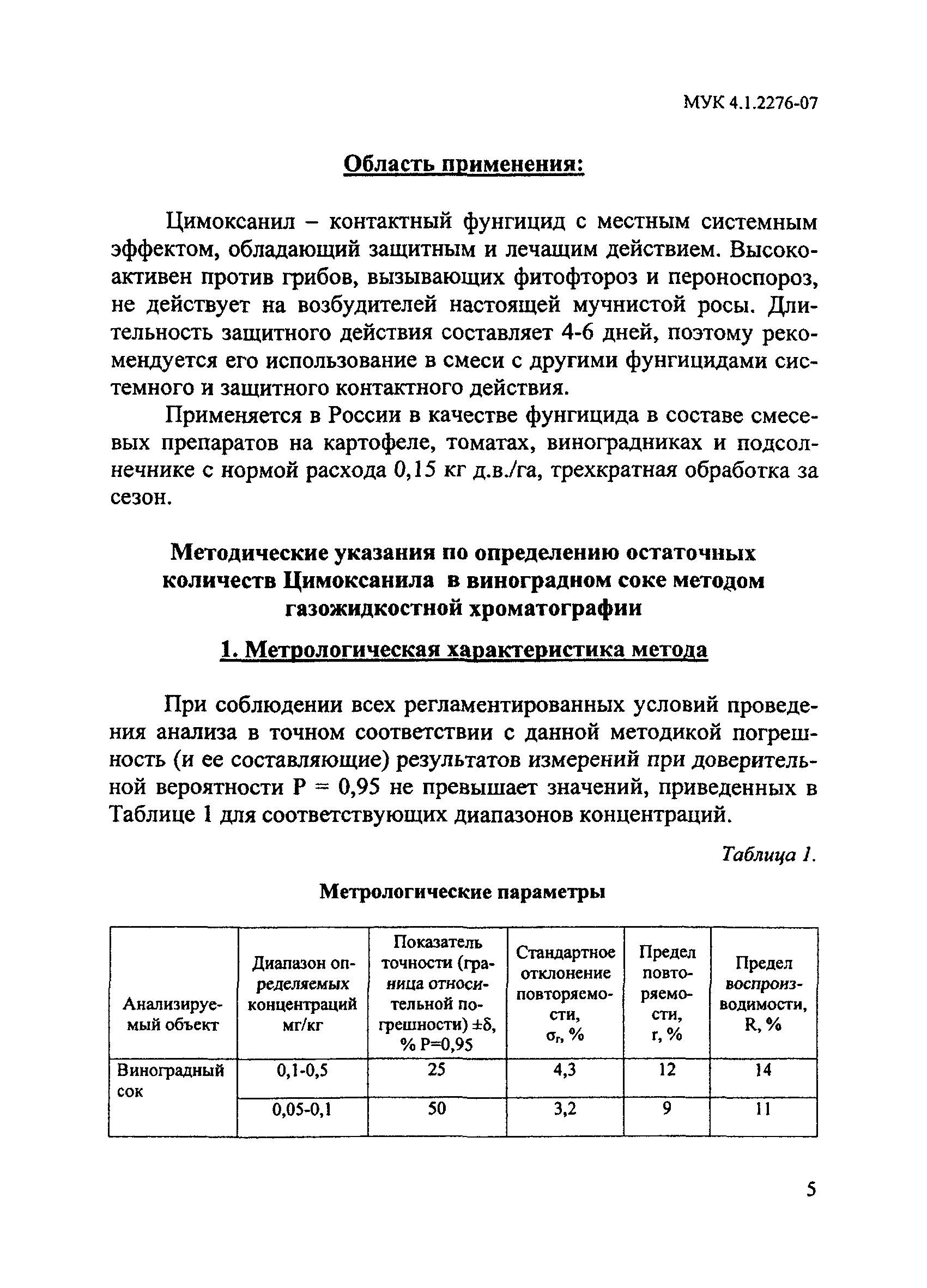 МУК 4.1.2276-07