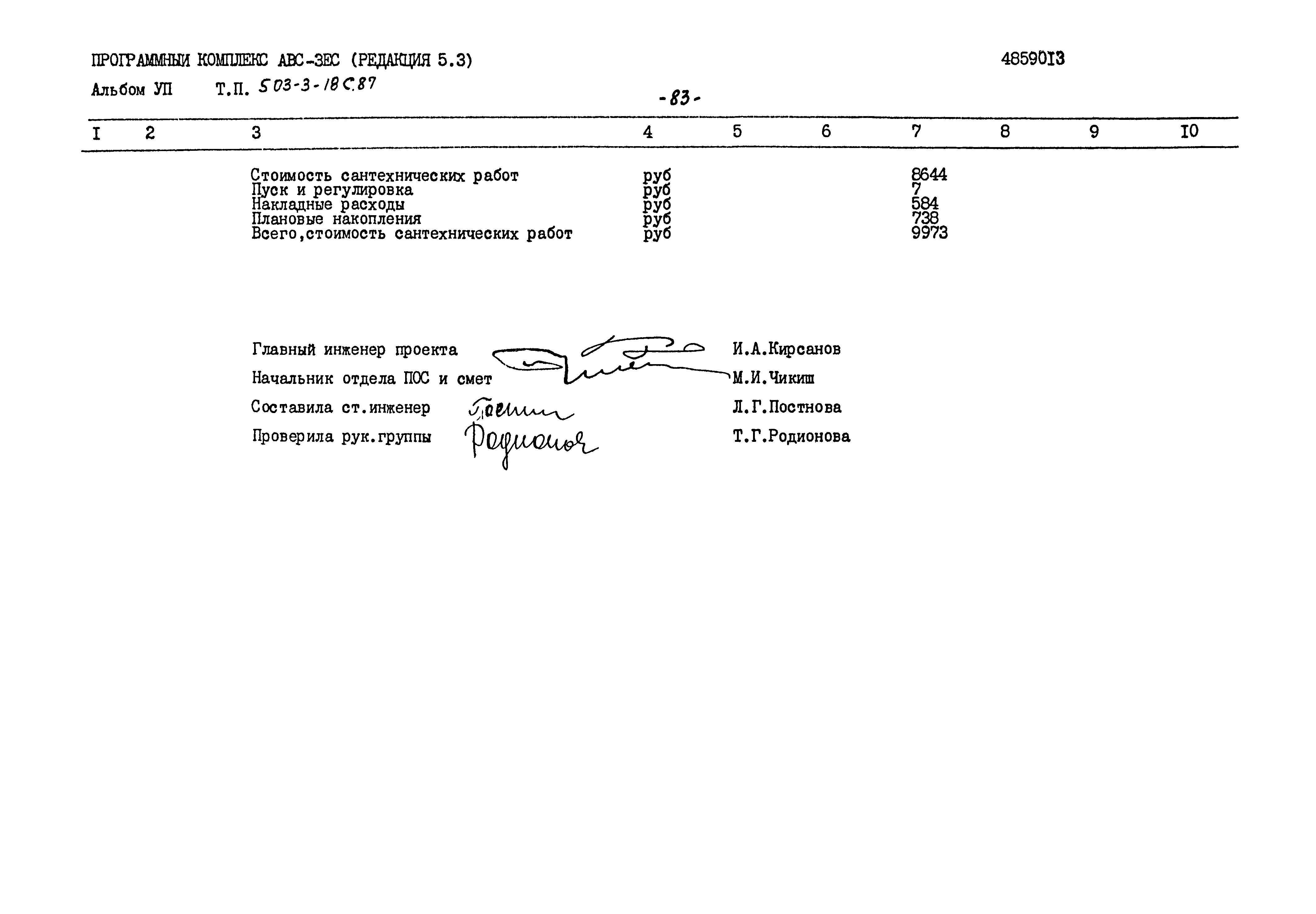Типовой проект 503-3-18с.87