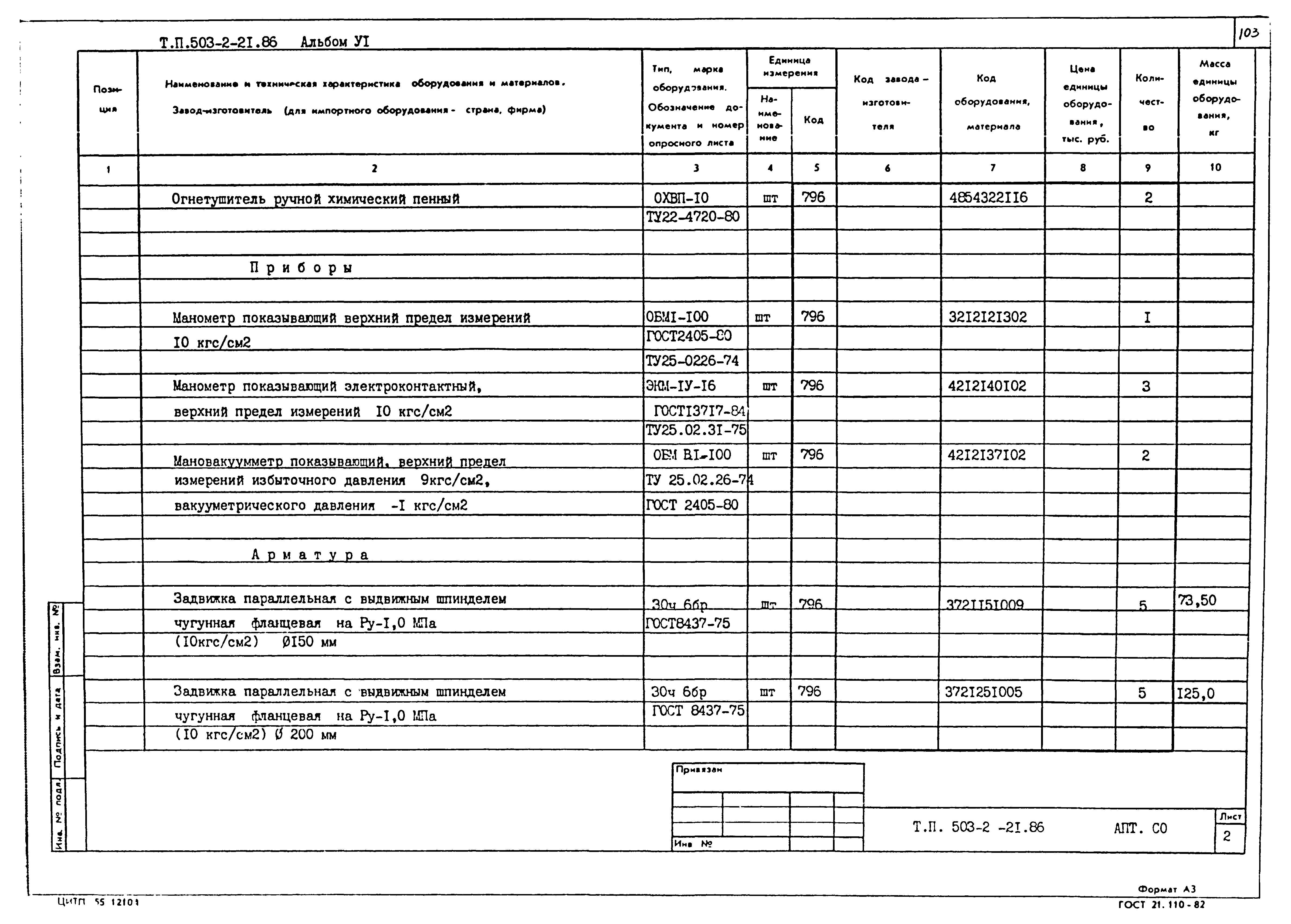 Типовой проект 503-2-21.86