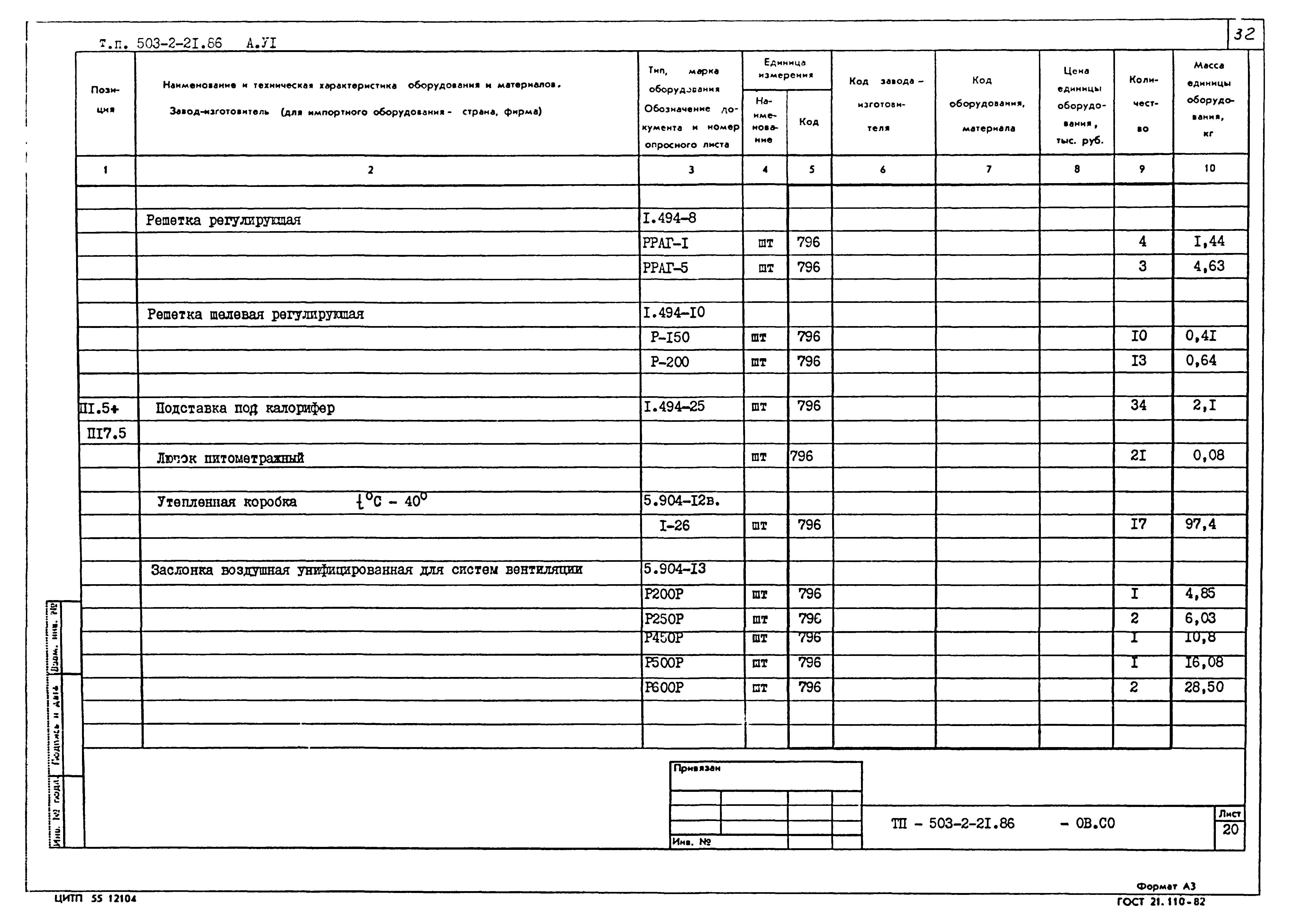 Типовой проект 503-2-21.86