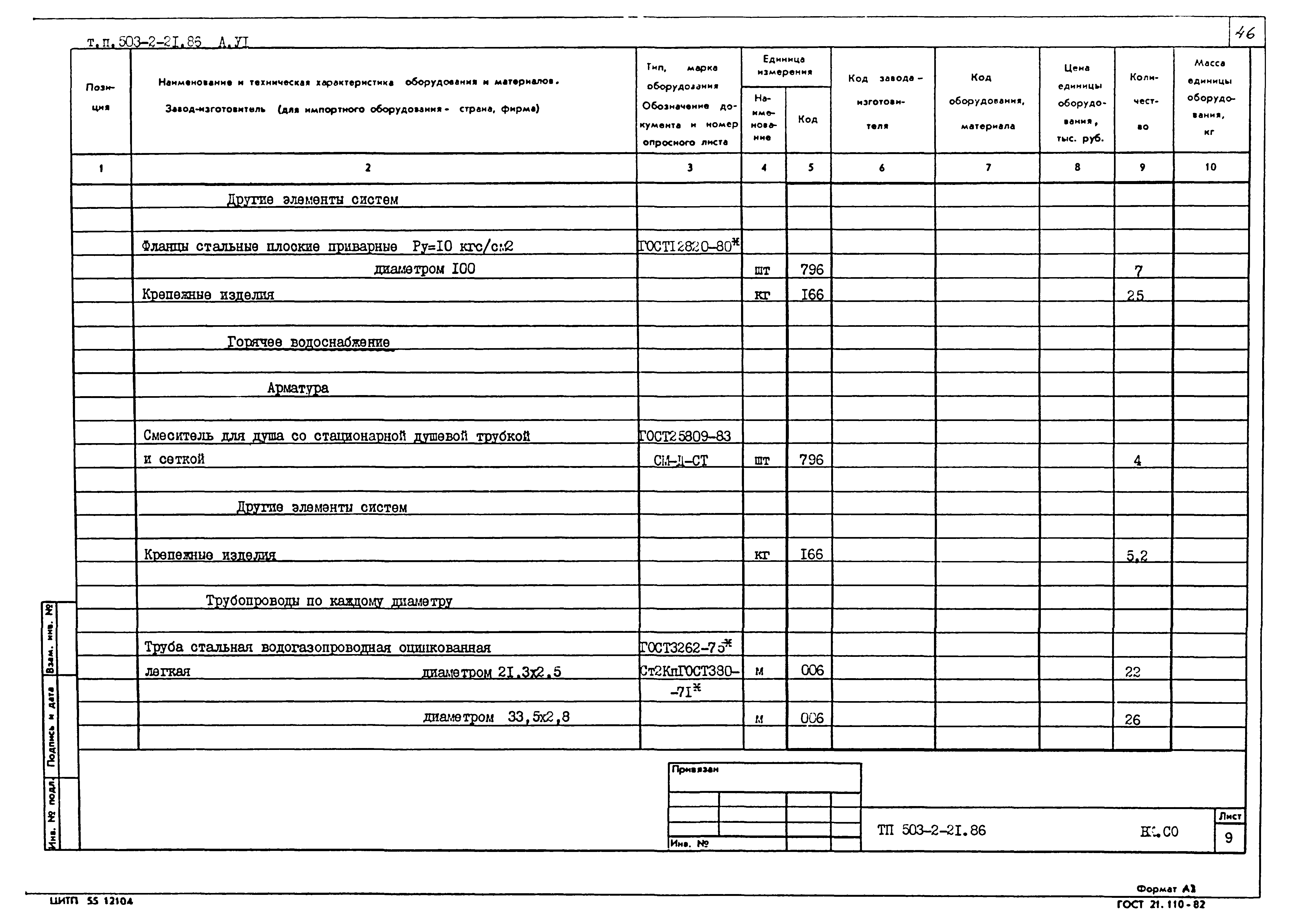 Типовой проект 503-2-21.86