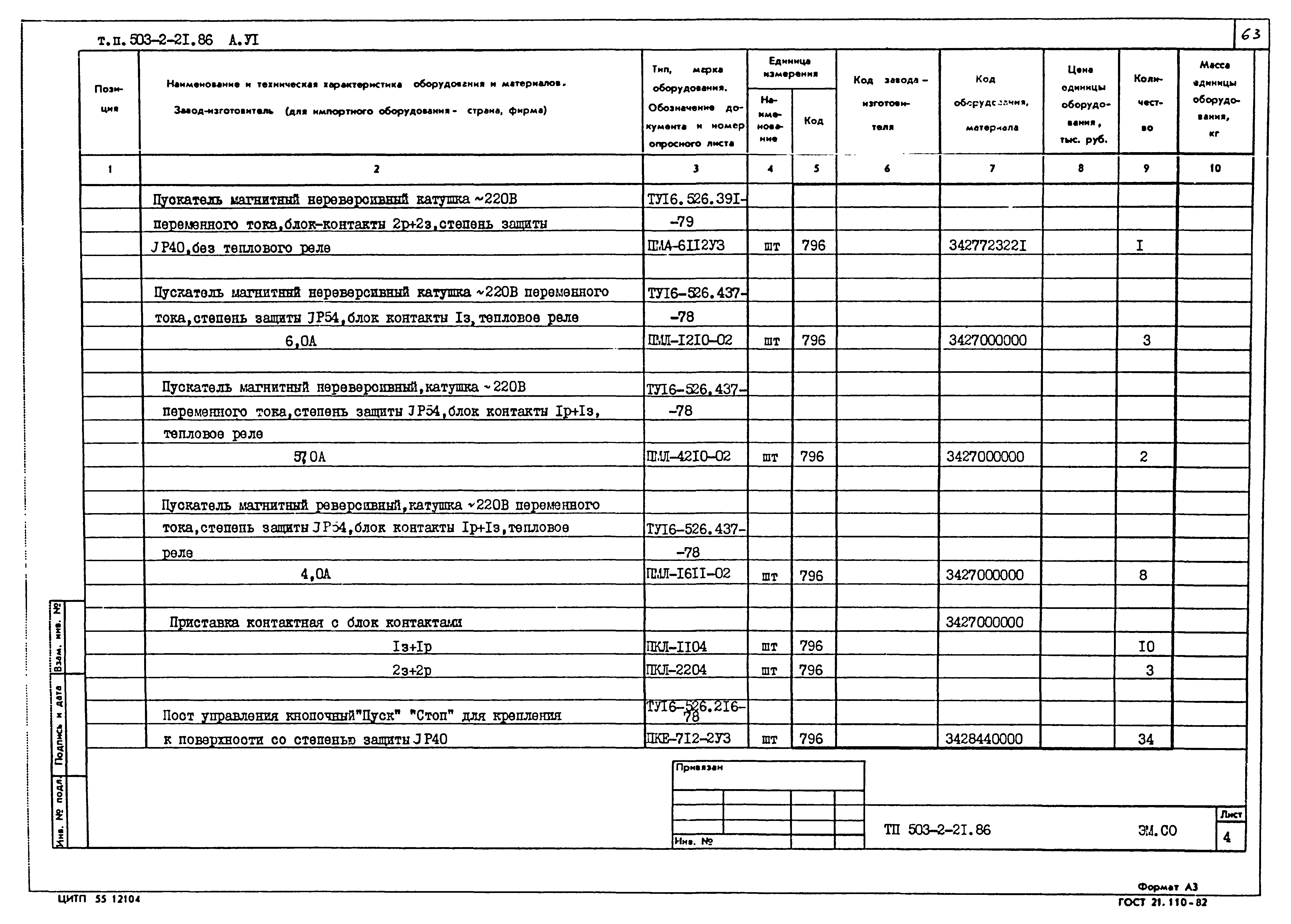 Типовой проект 503-2-21.86
