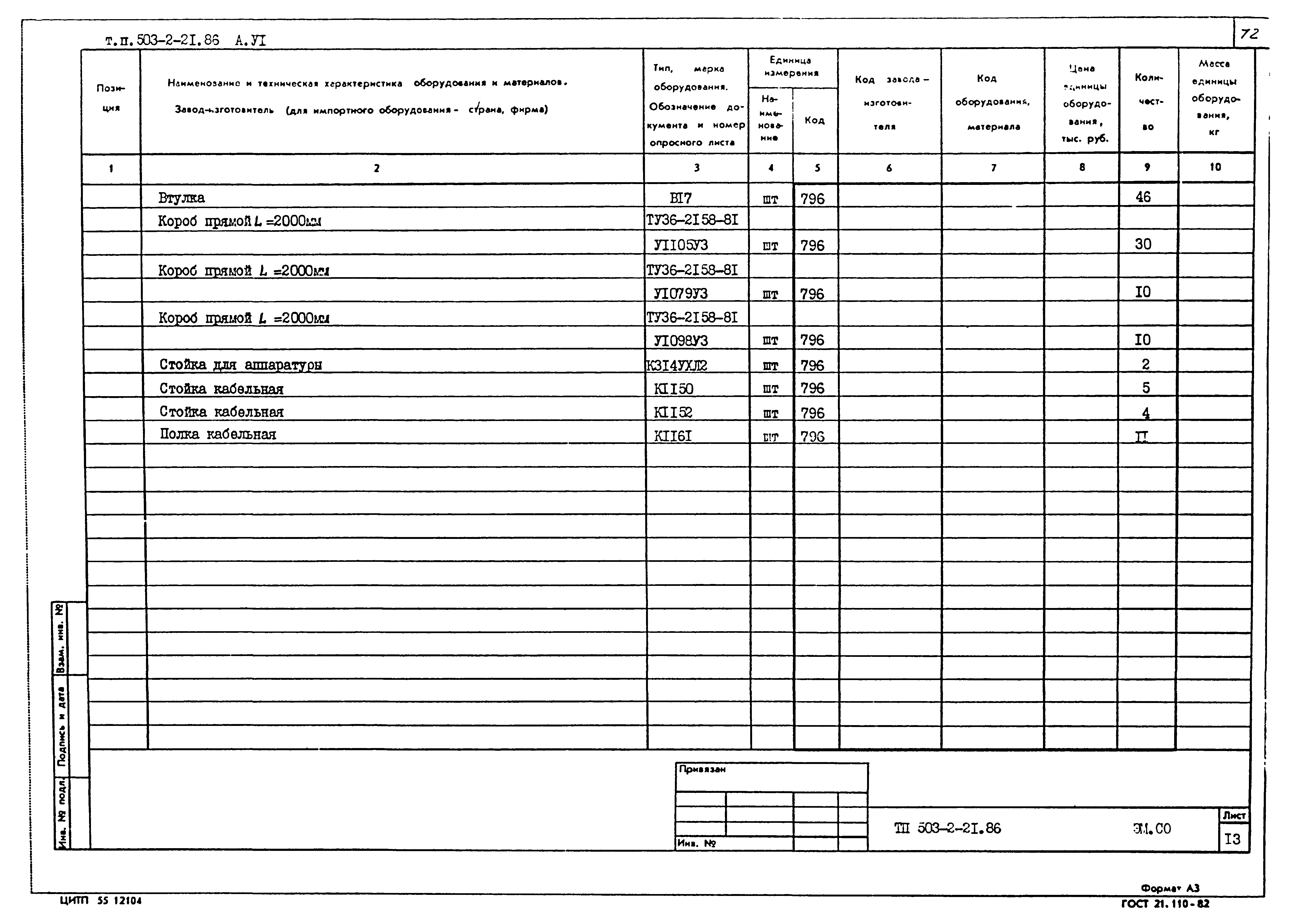 Типовой проект 503-2-21.86