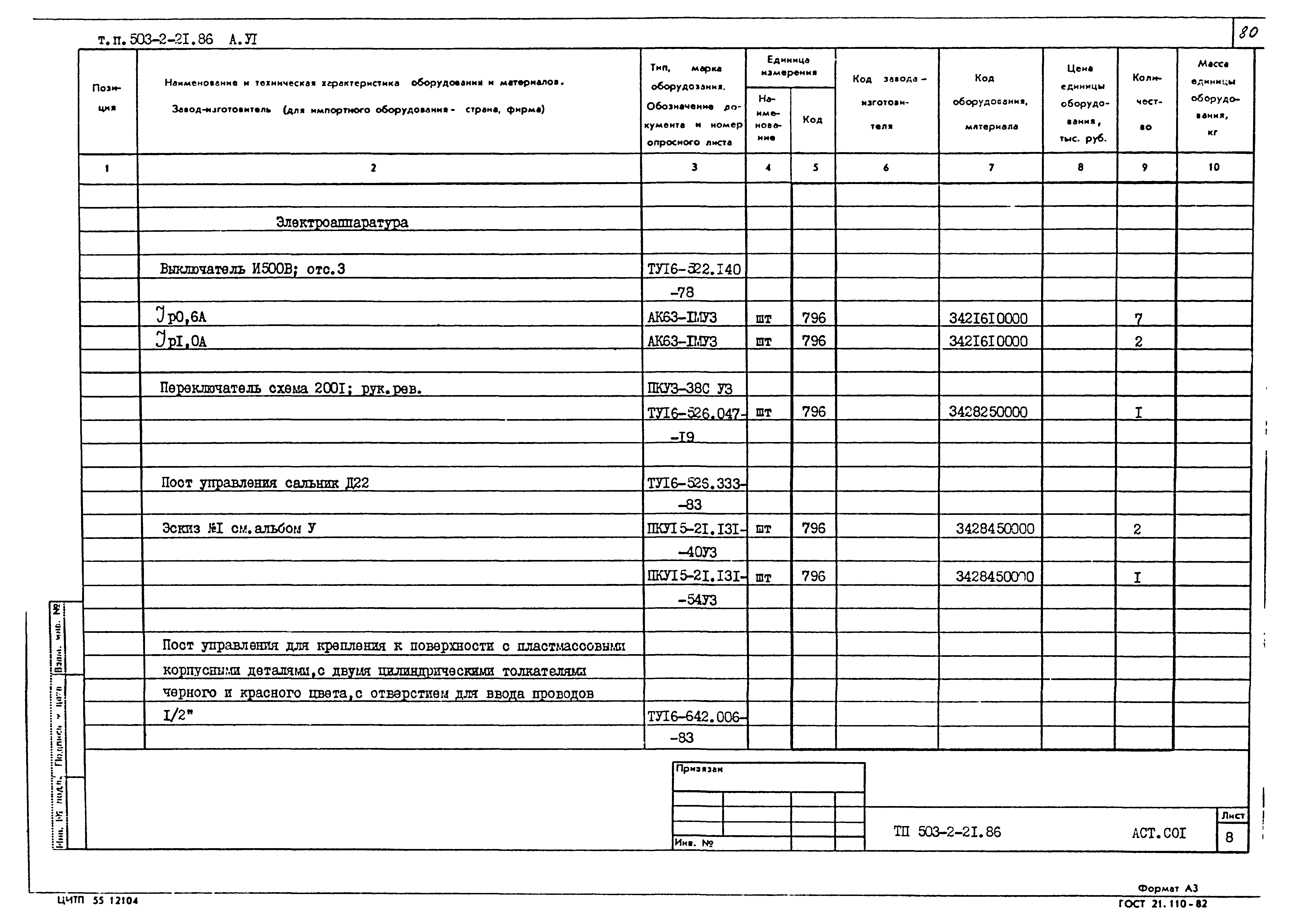 Типовой проект 503-2-21.86