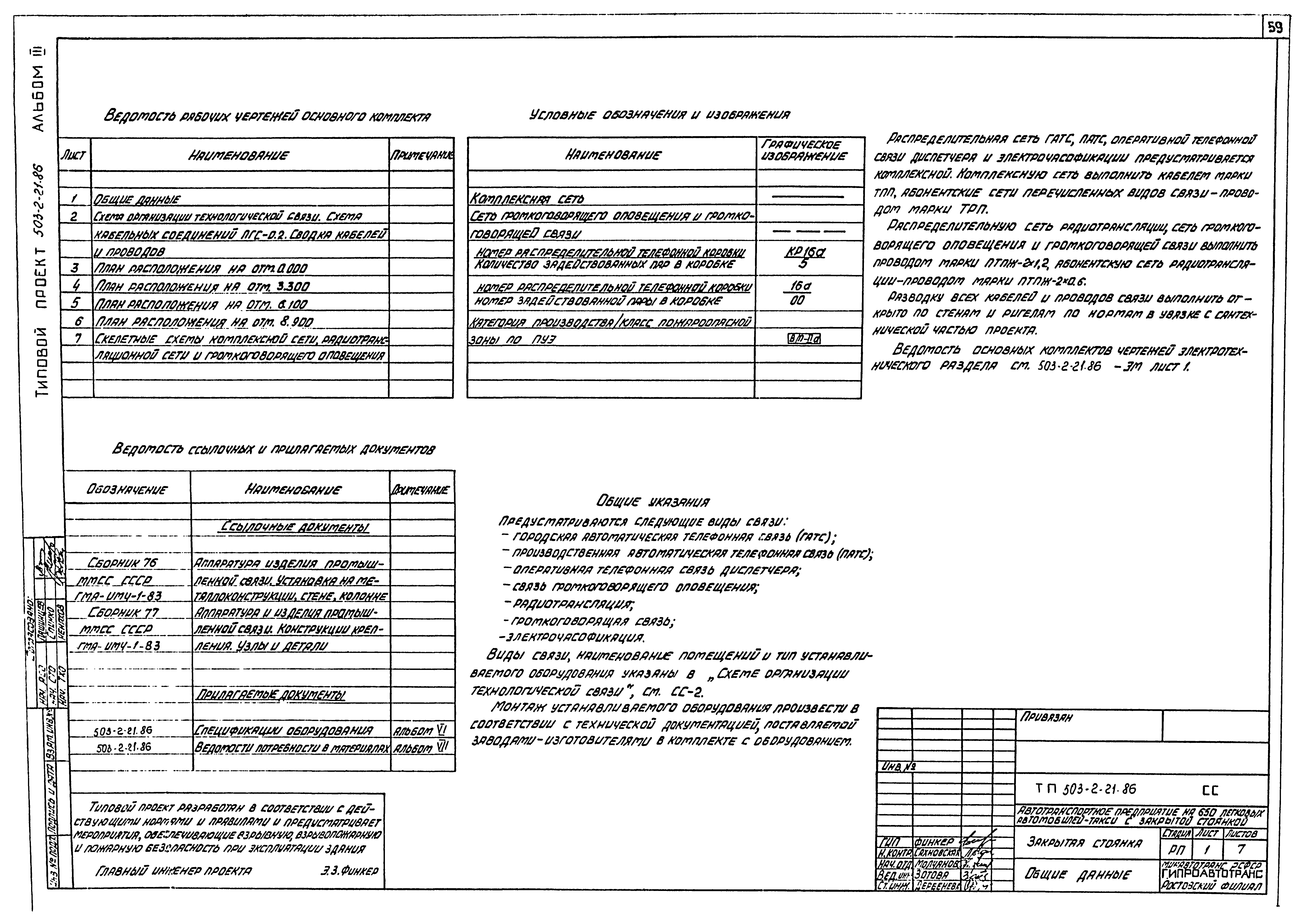 Типовой проект 503-2-21.86