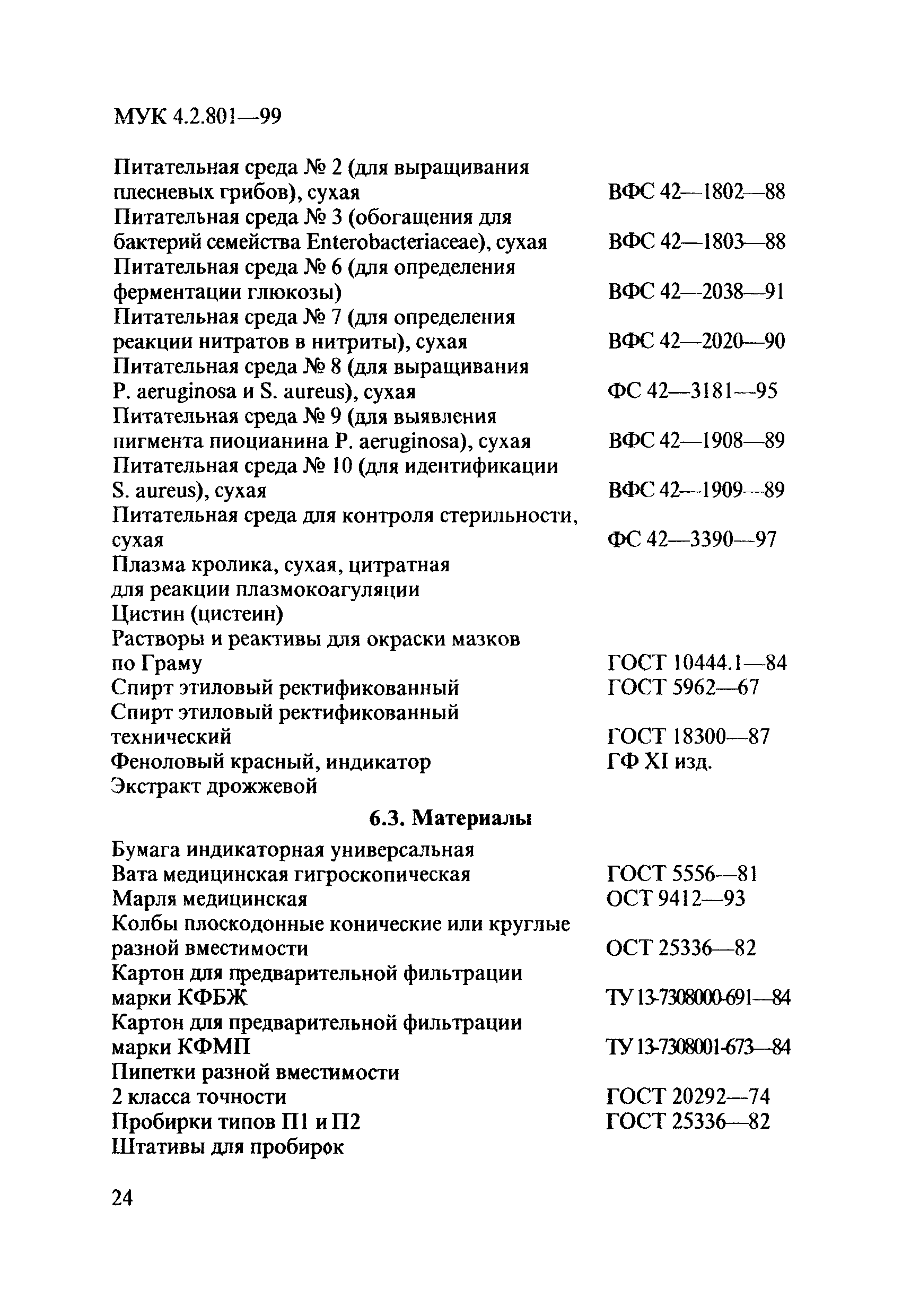 МУК 4.2.801-99