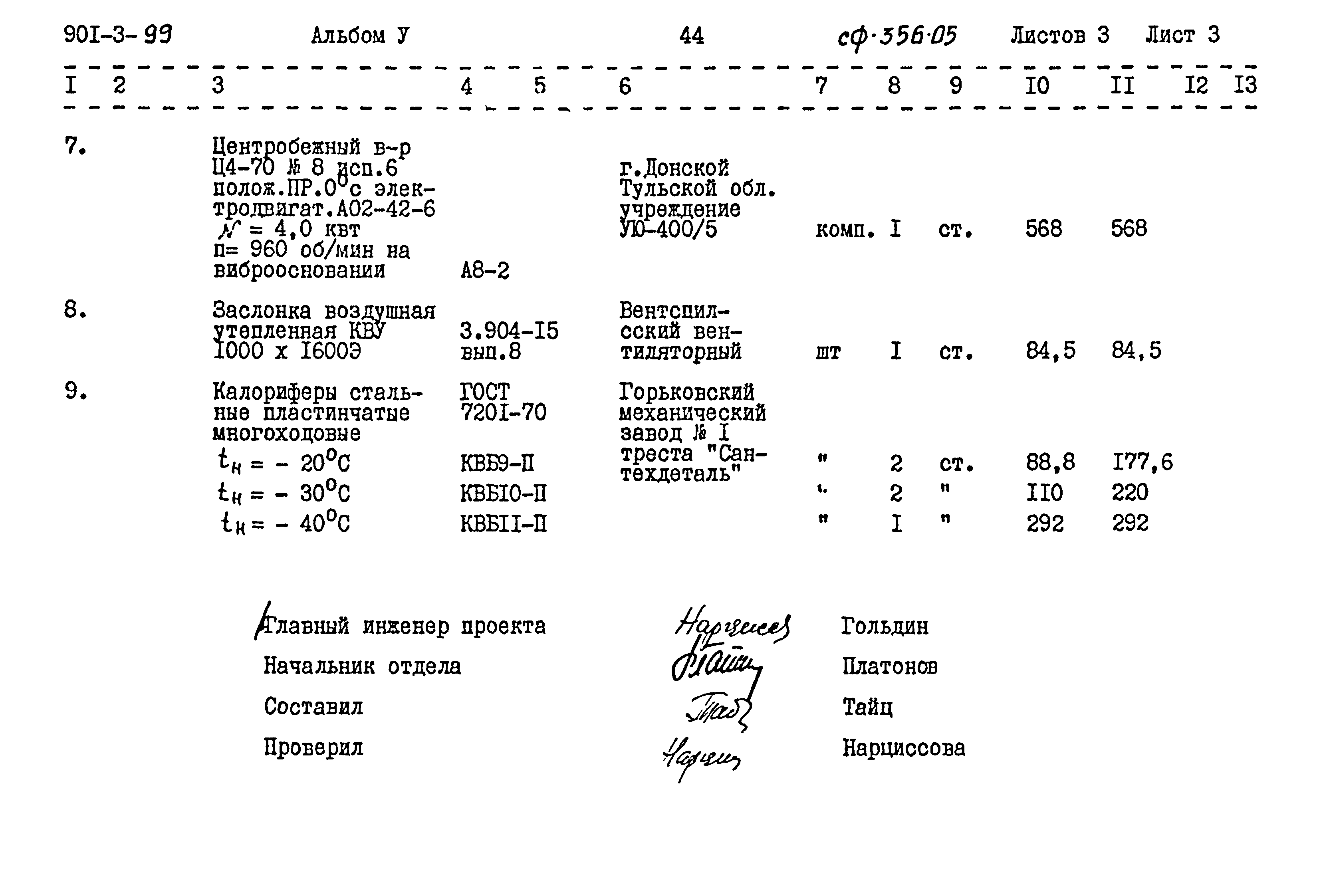 Типовой проект 901-3-99