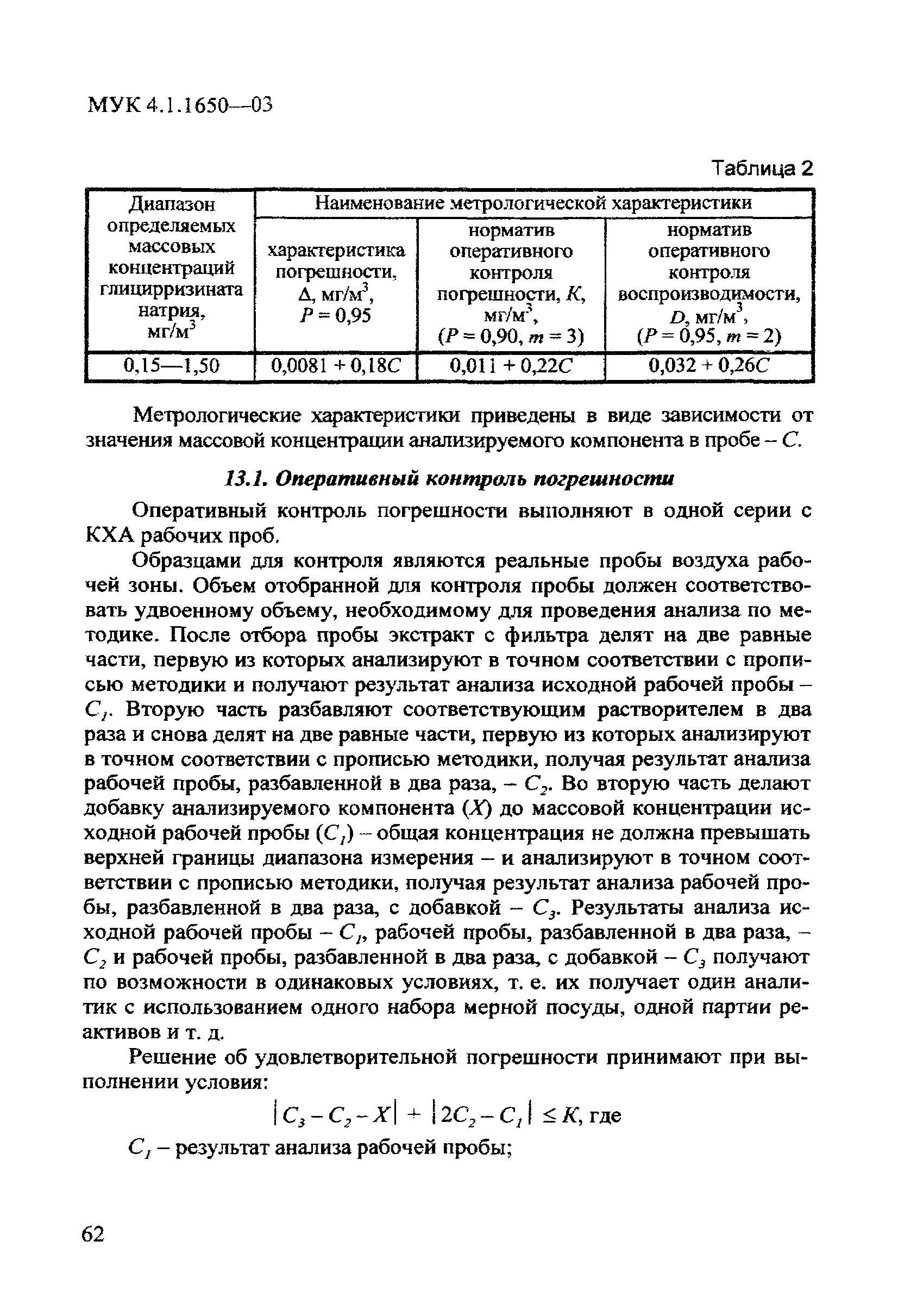 МУК 4.1.1650-03