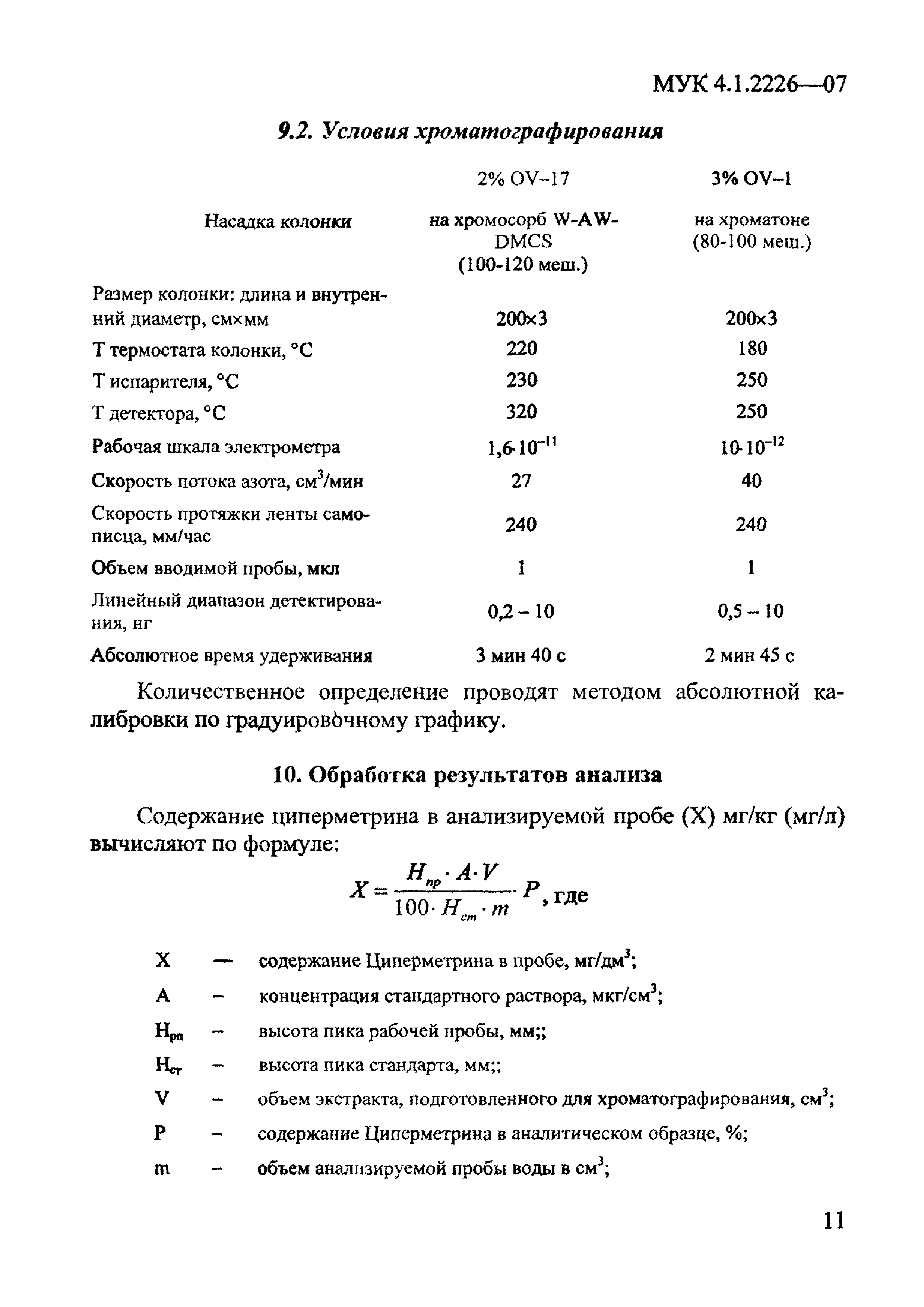 МУК 4.1.2226-07