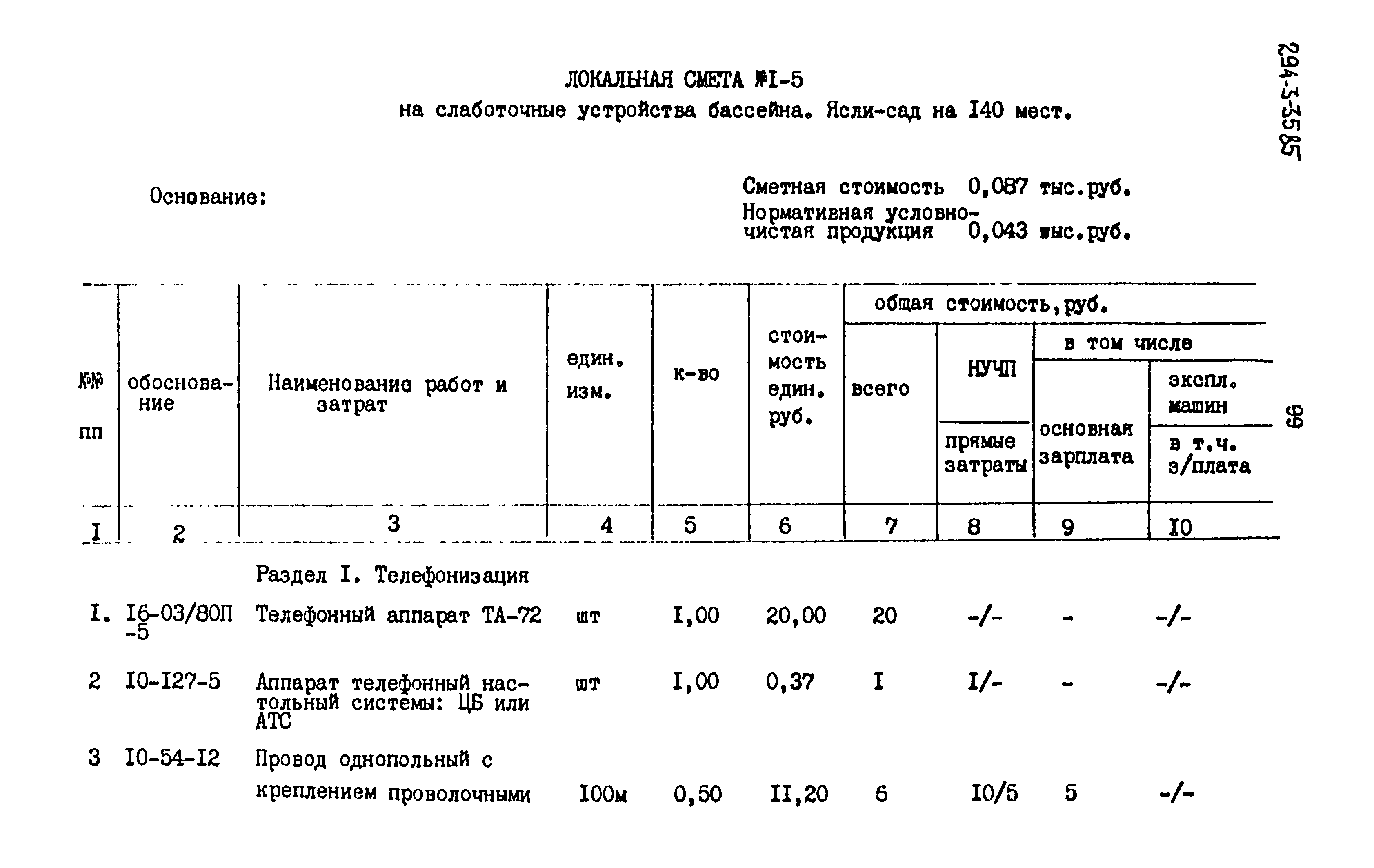 Типовой проект 294-3-35.85