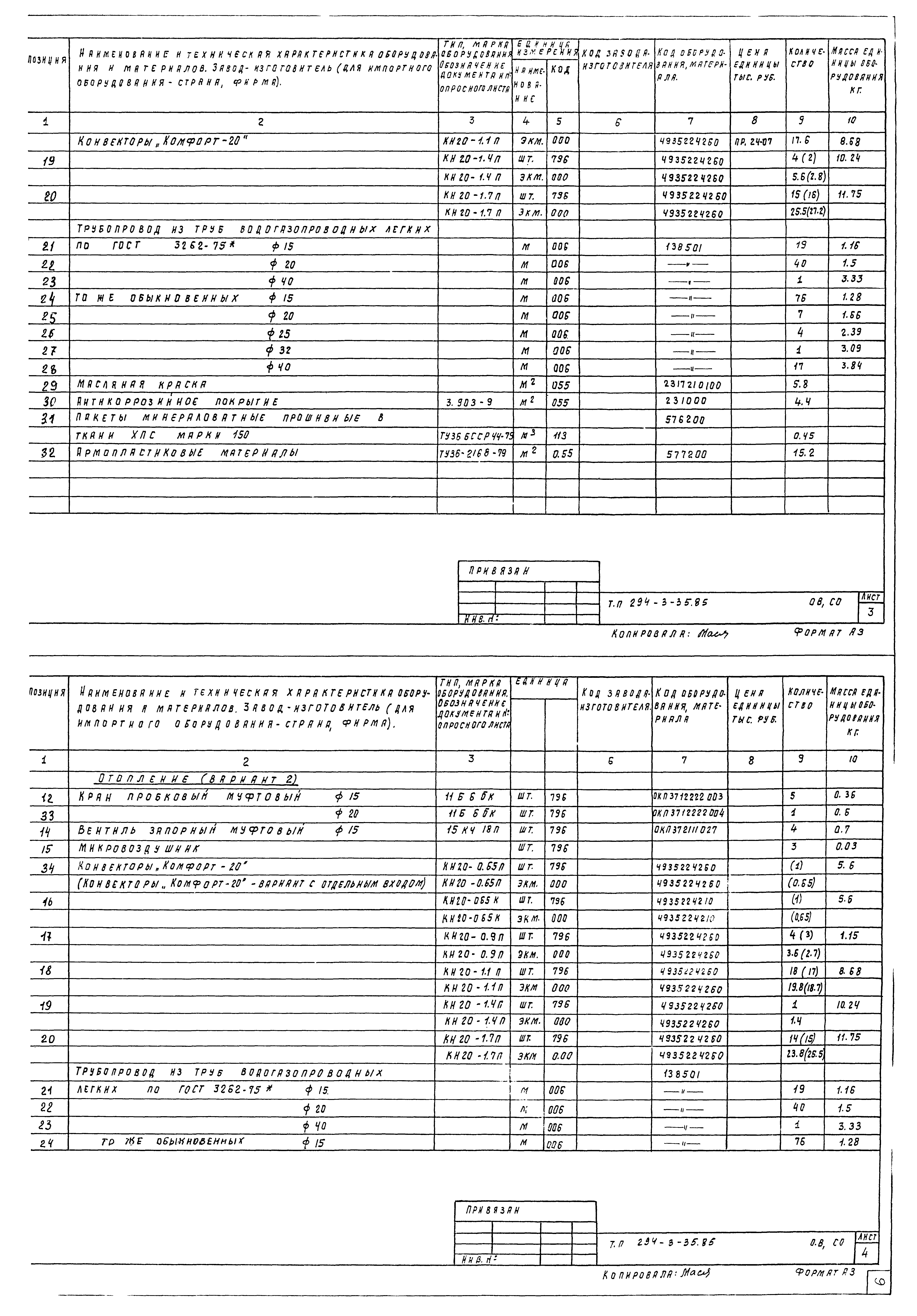 Типовой проект 294-3-35.85