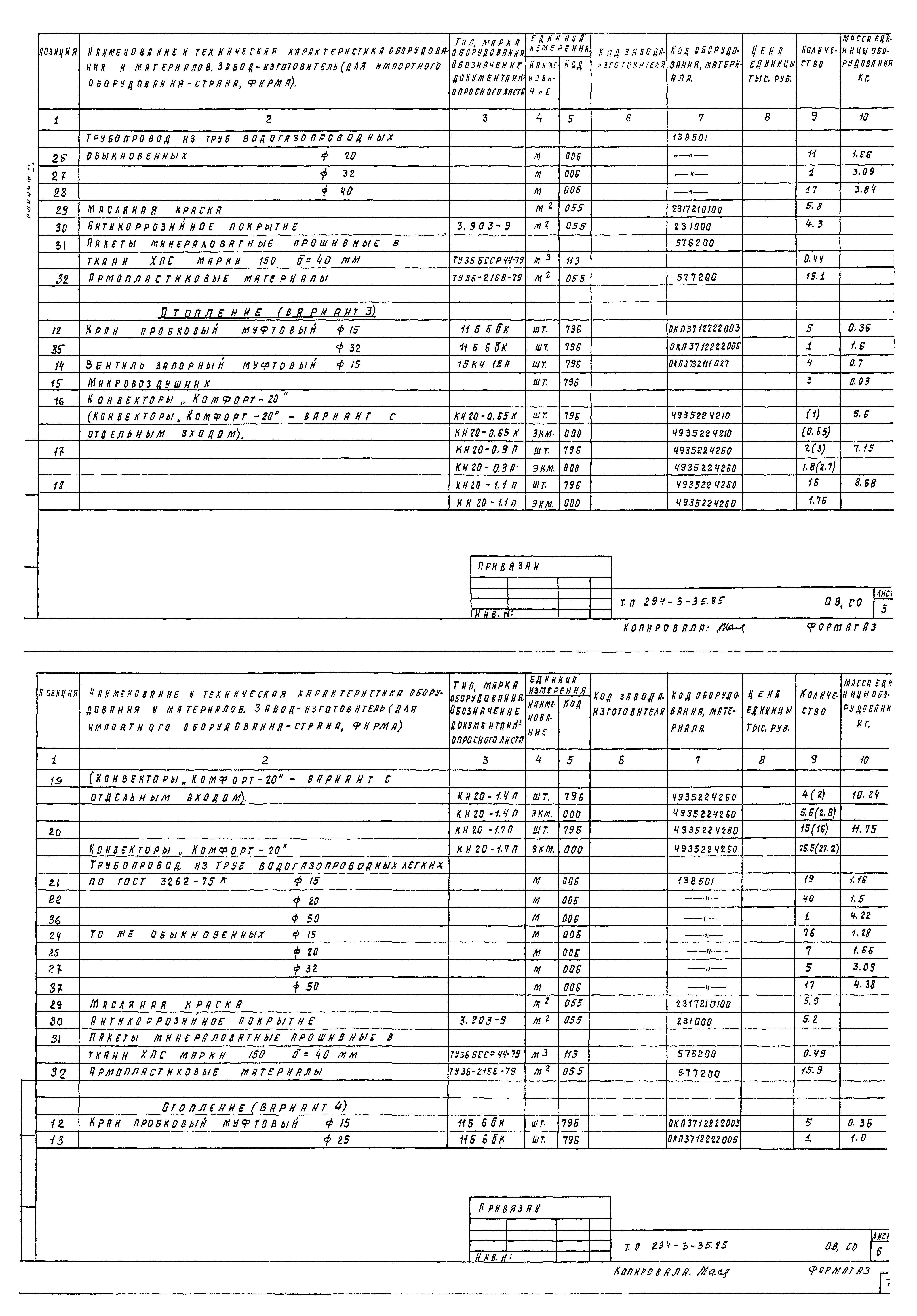 Типовой проект 294-3-35.85