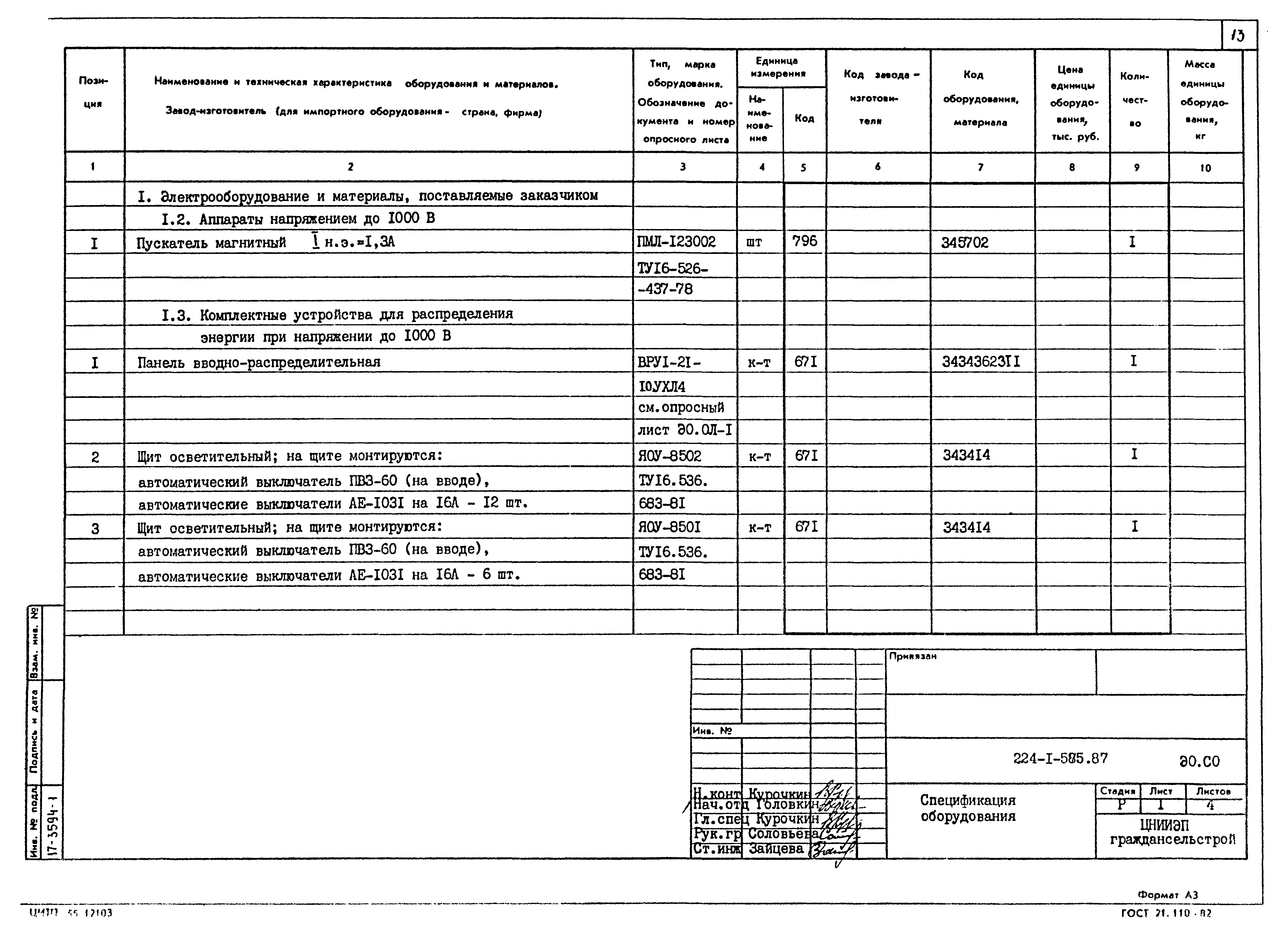 Типовой проект 224-1-585.87