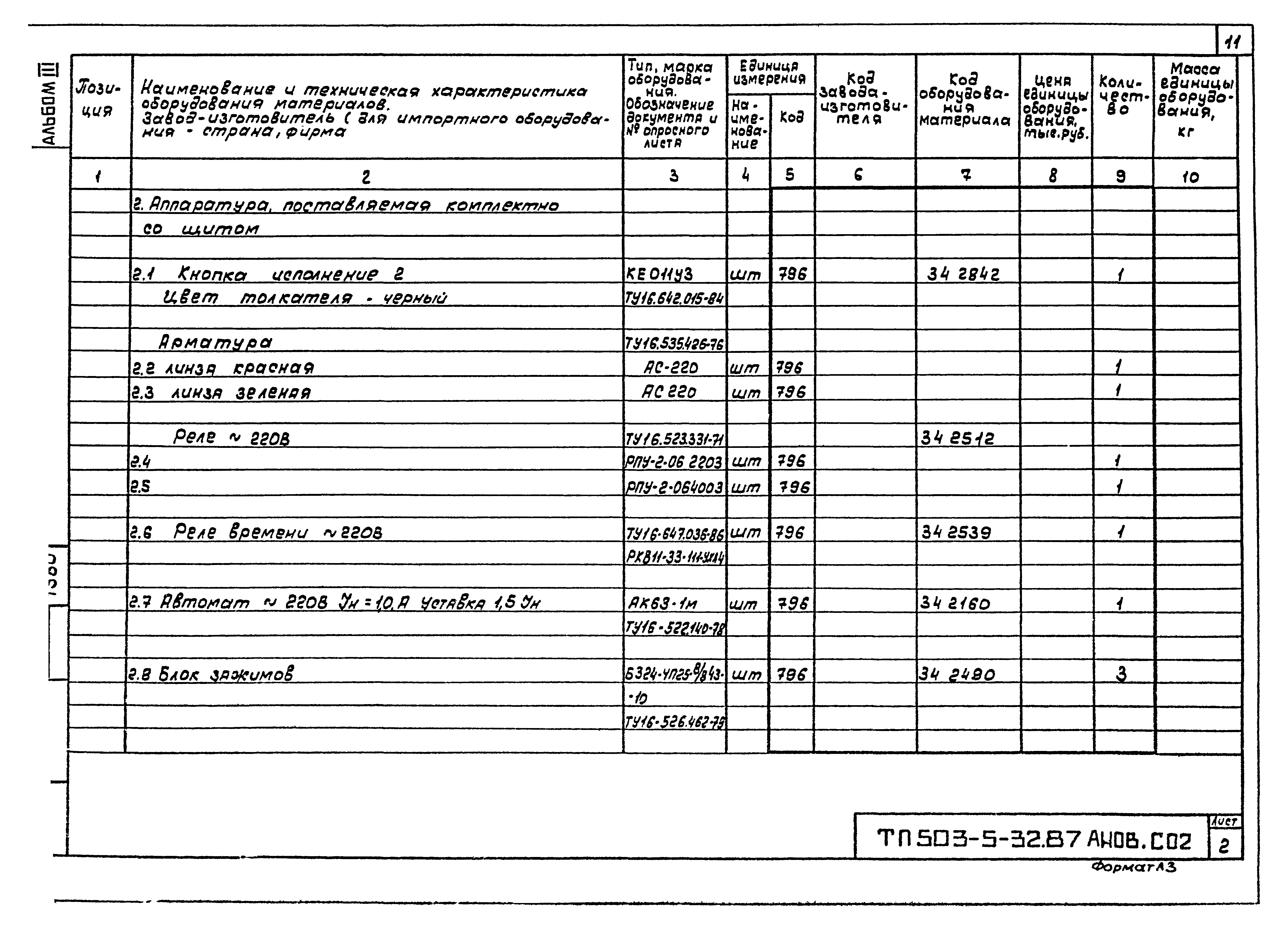 Типовой проект 503-5-32.87