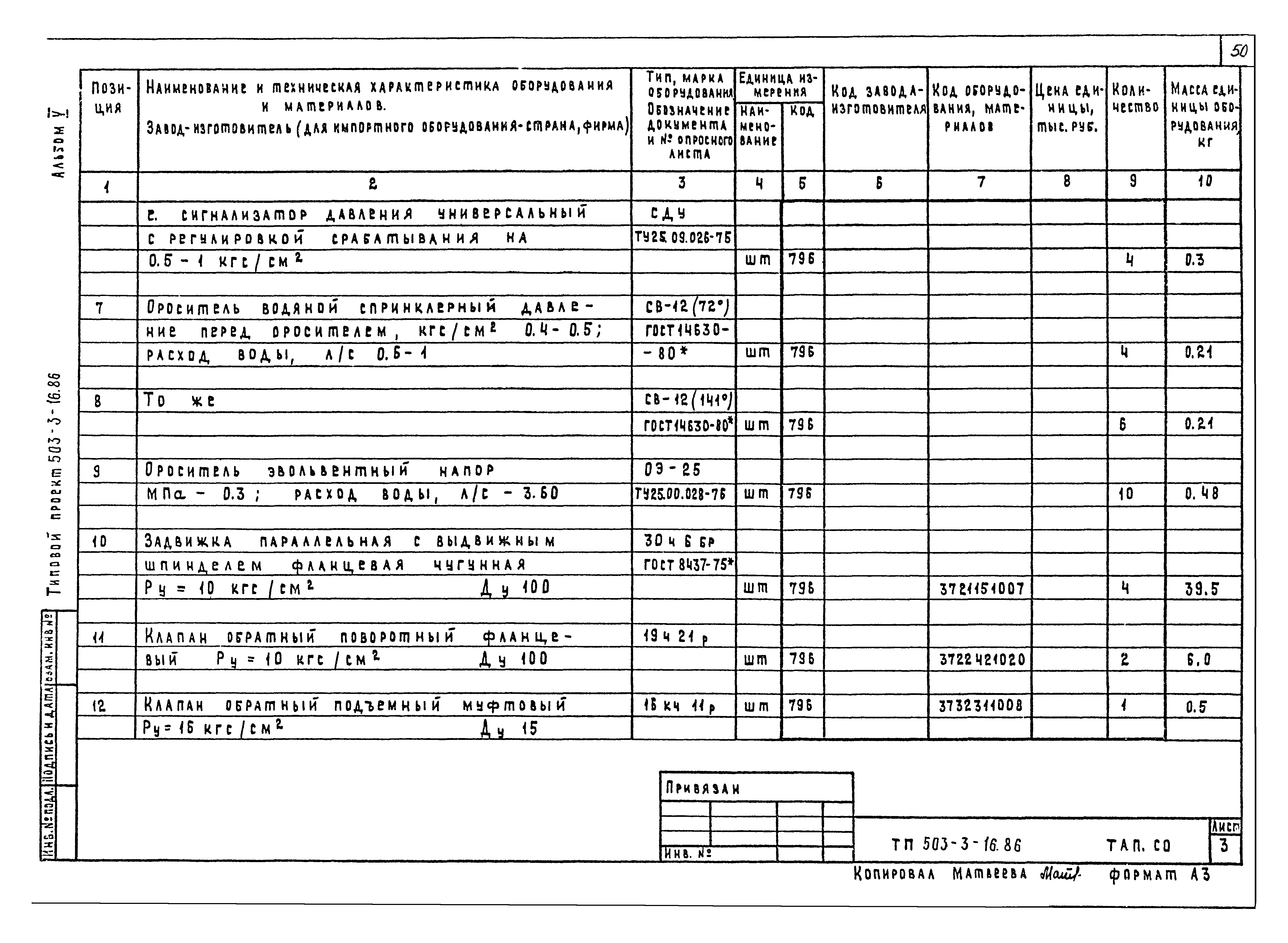 Типовой проект 503-3-16.86