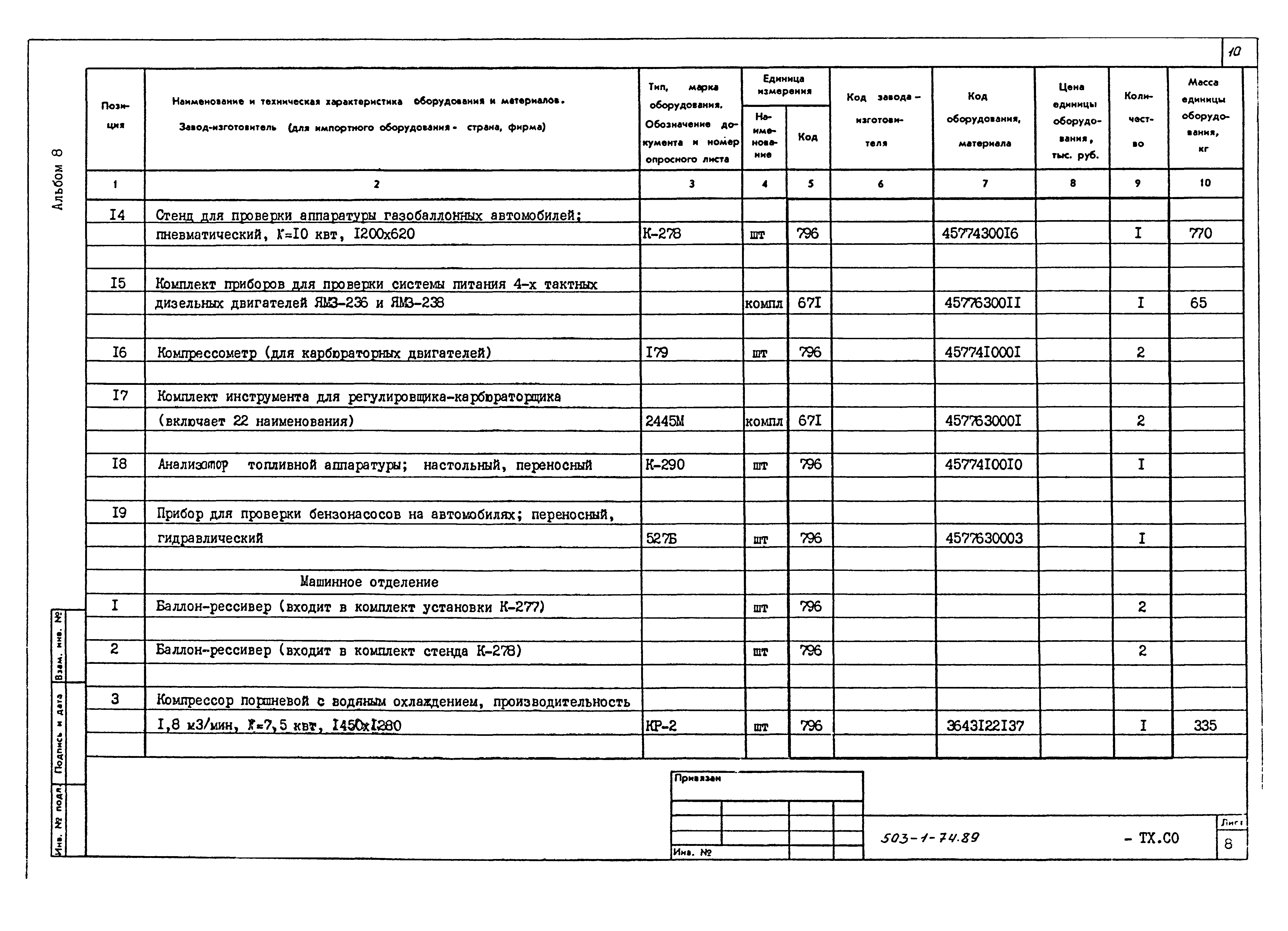 Типовой проект 503-1-74.89