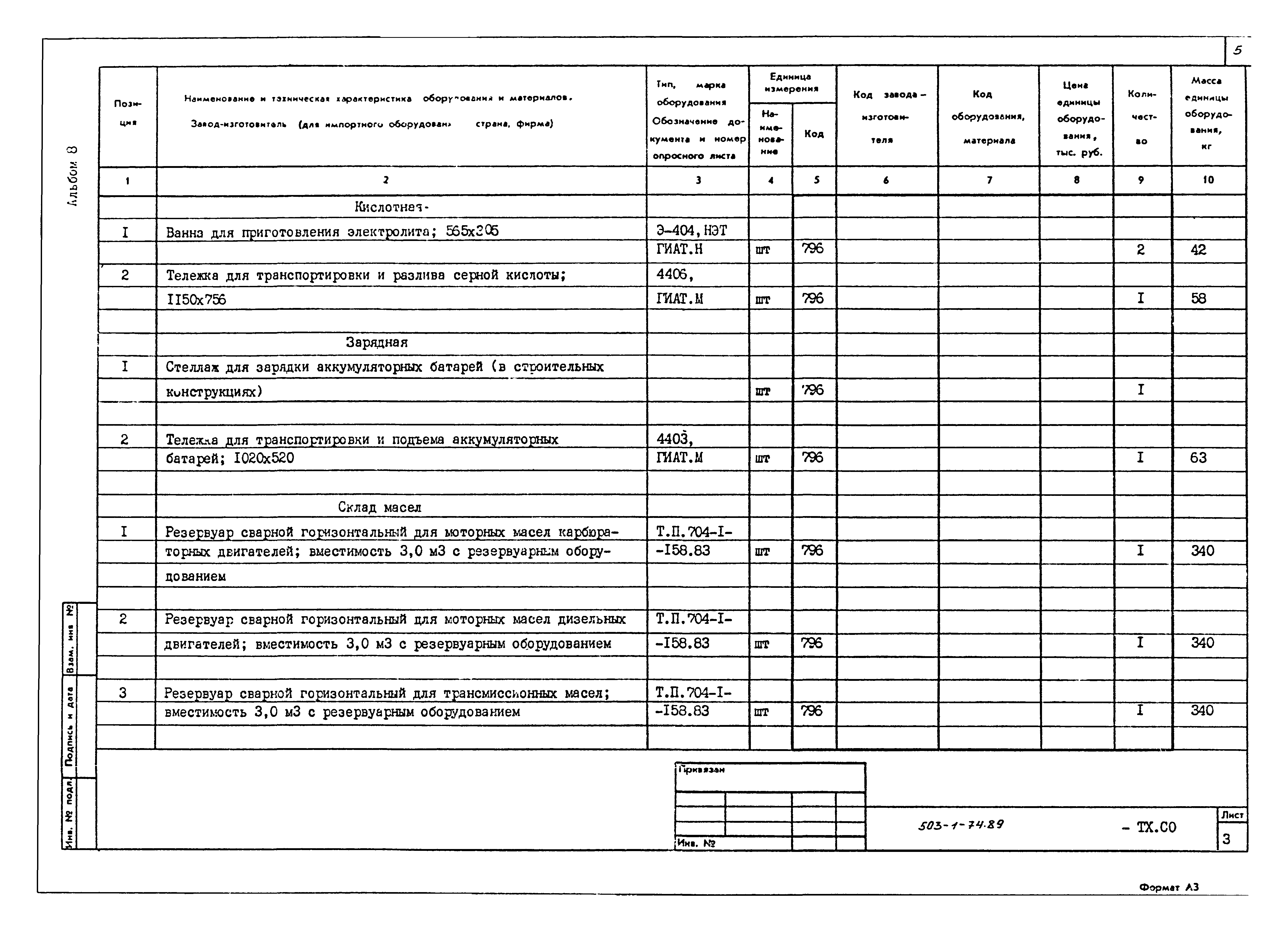 Типовой проект 503-1-74.89