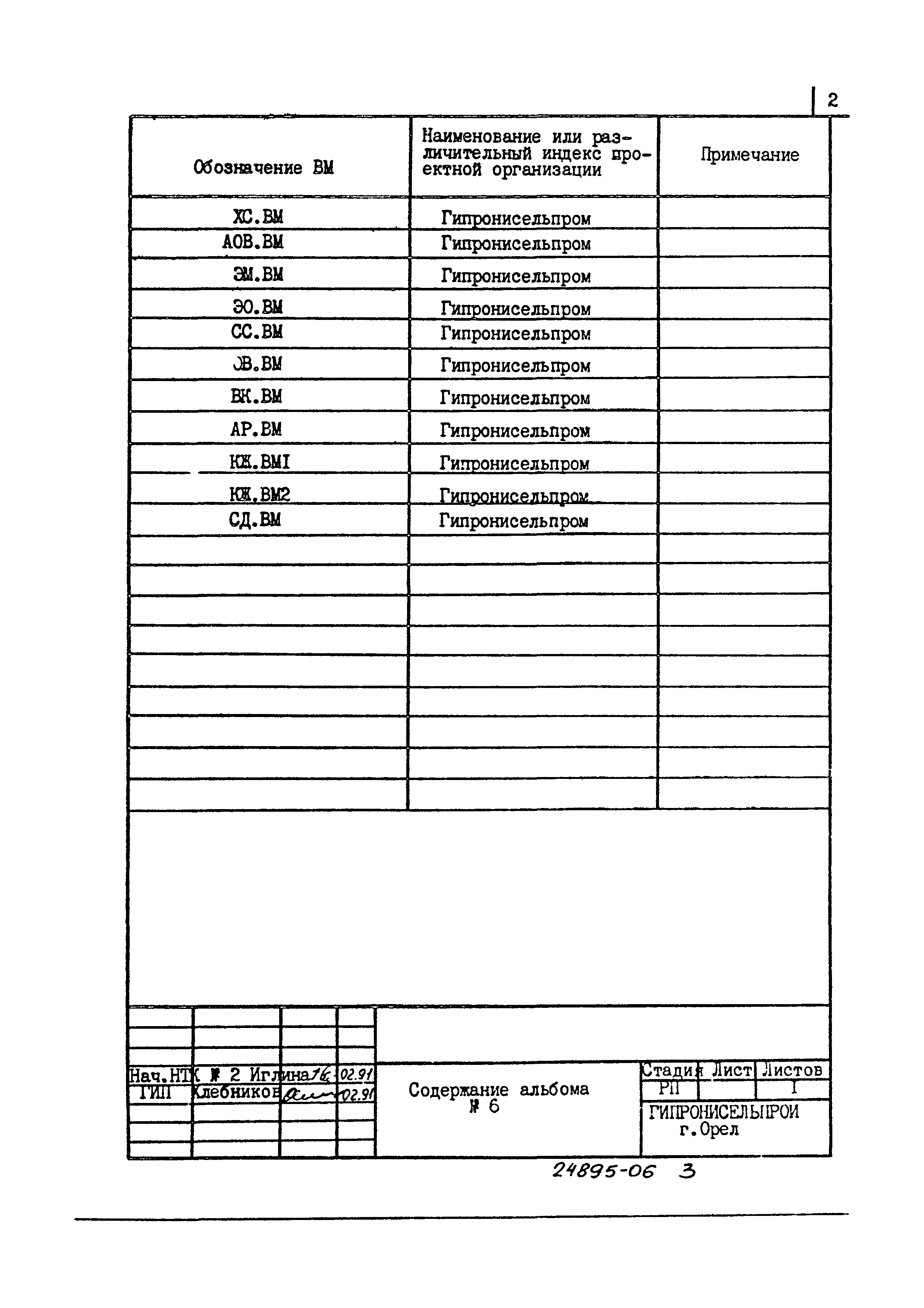 Типовой проект 813-2-64.91