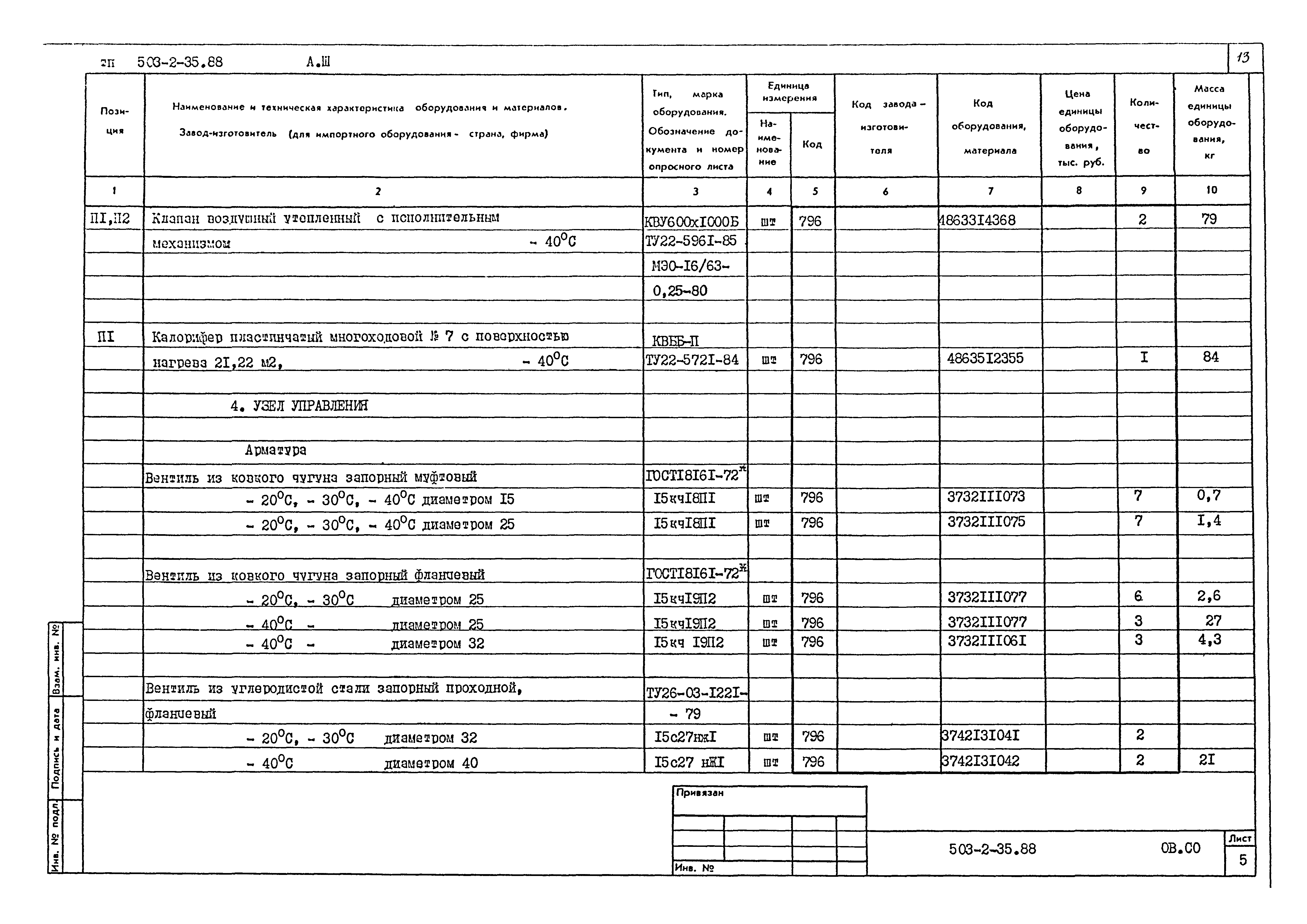 Типовой проект 503-2-35.88