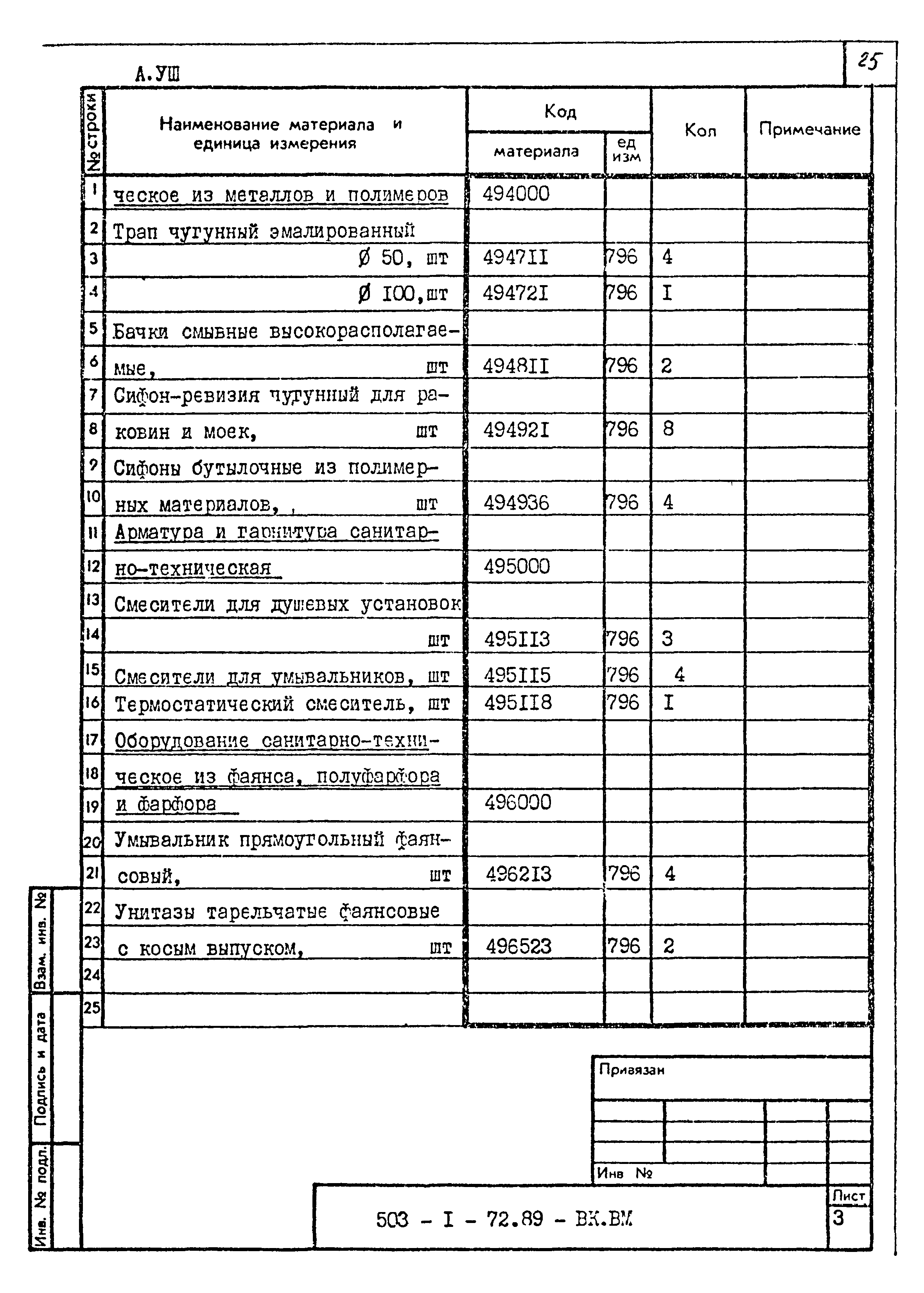 Типовой проект 503-1-72.89
