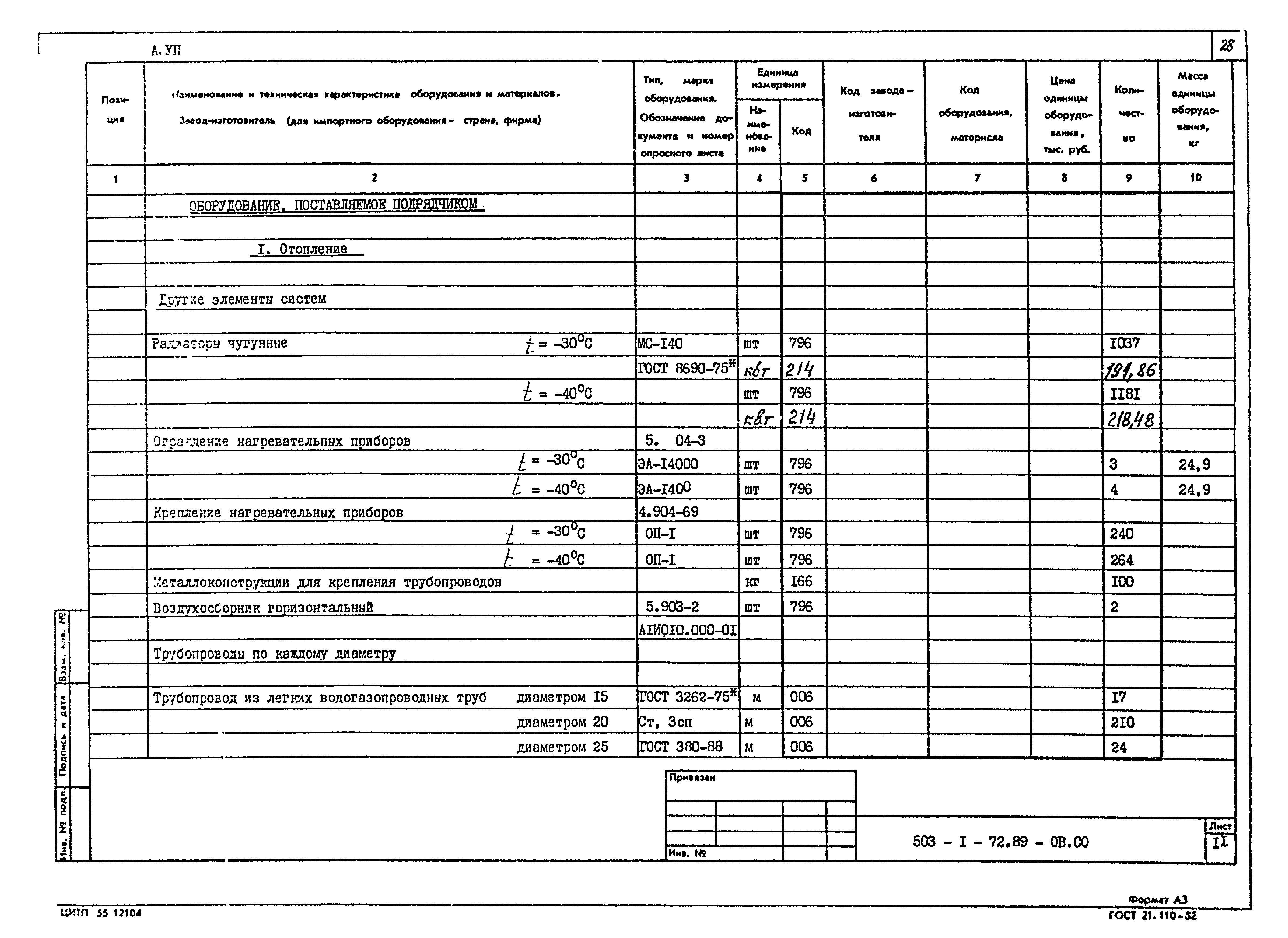 Типовой проект 503-1-72.89