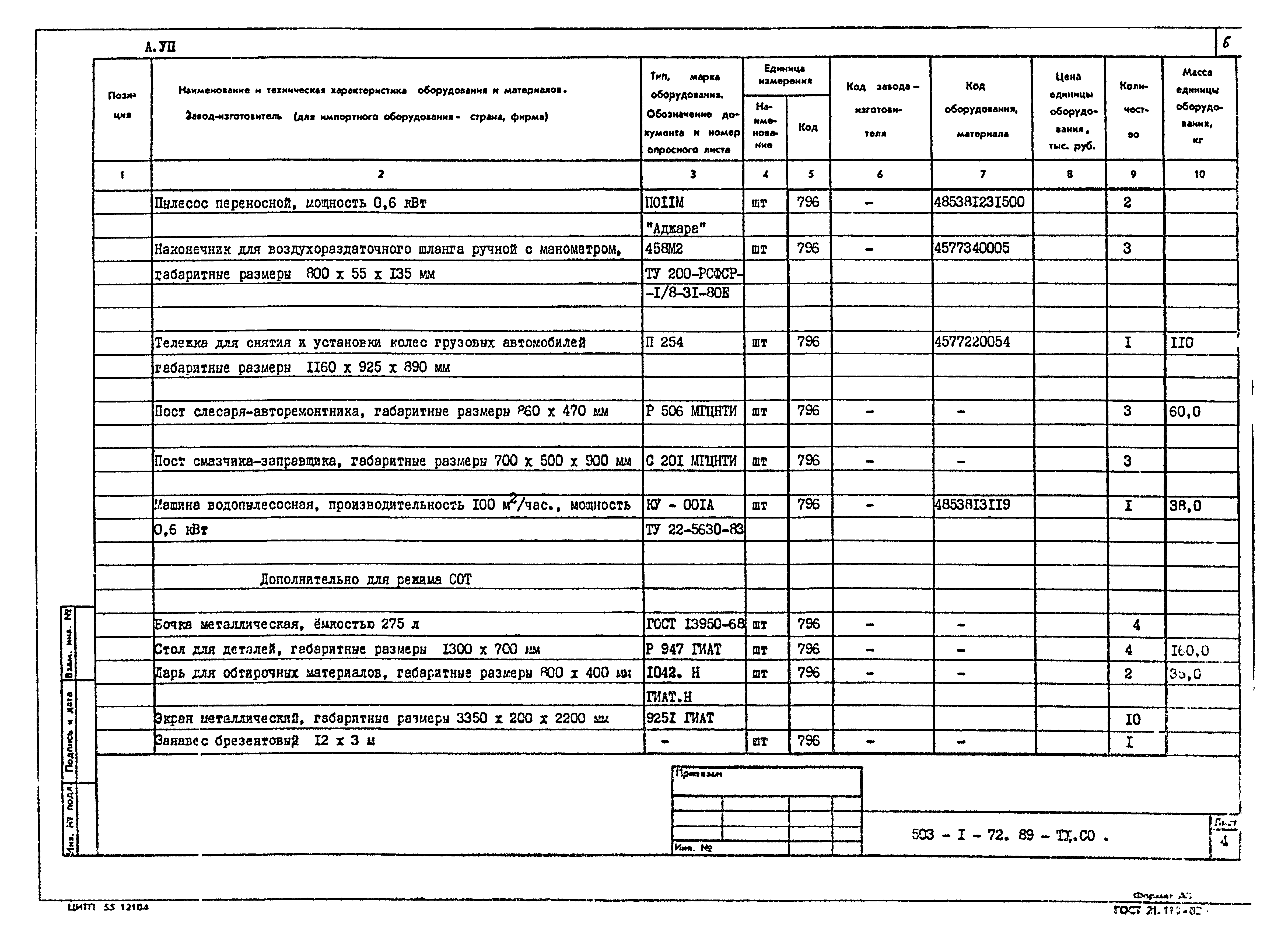 Типовой проект 503-1-72.89