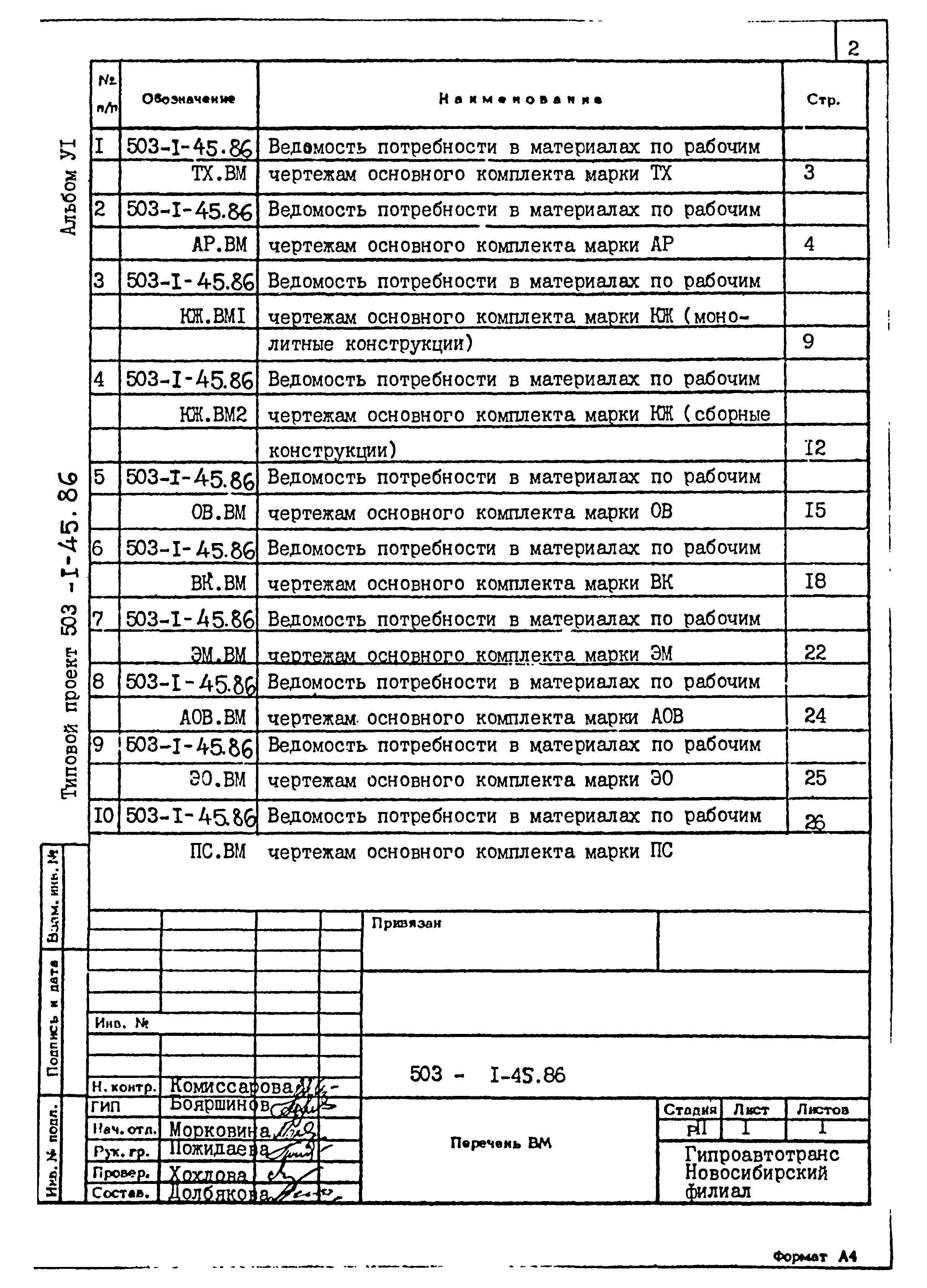 Типовой проект 503-1-45.86