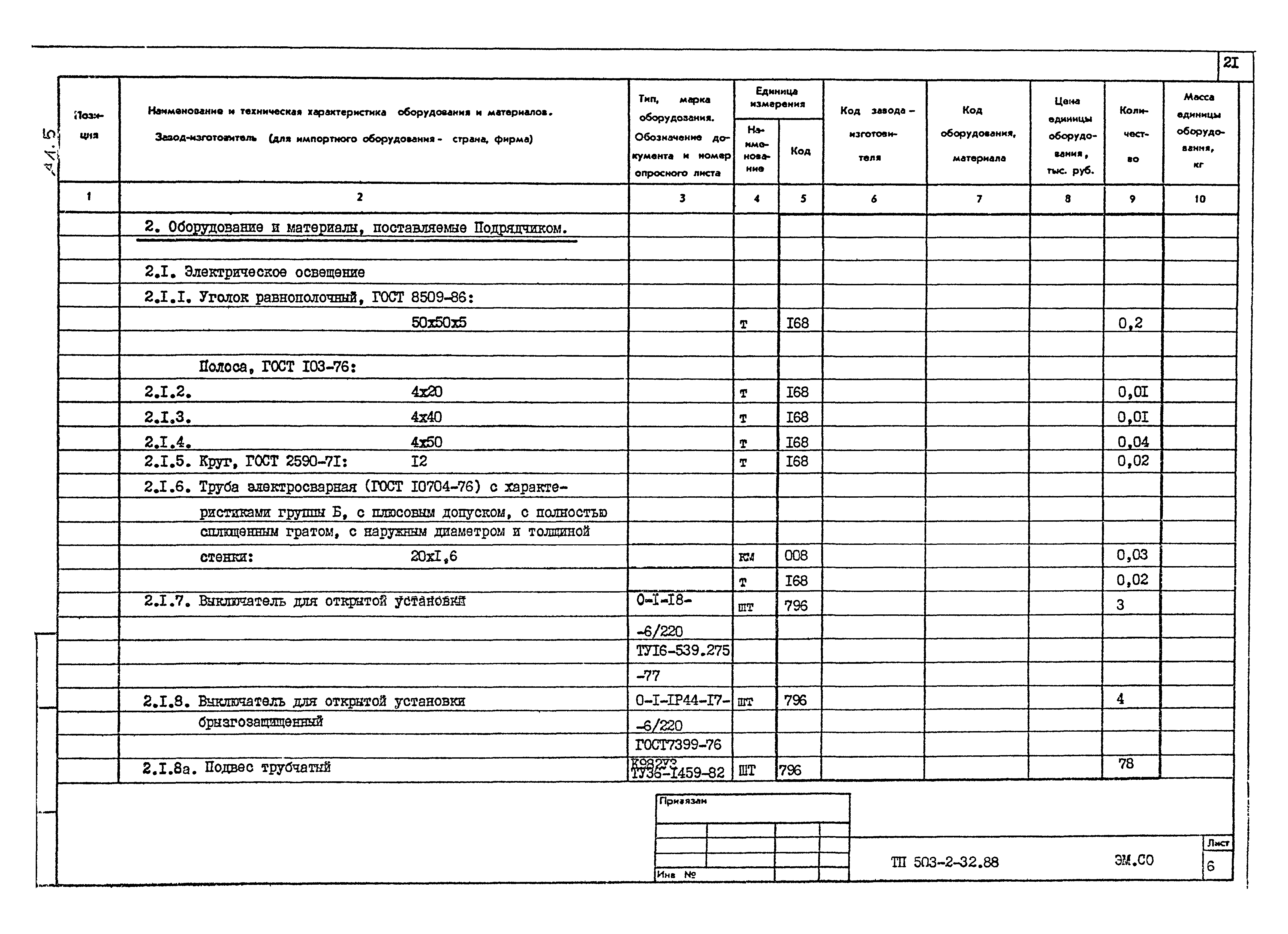 Типовой проект 503-2-32.88