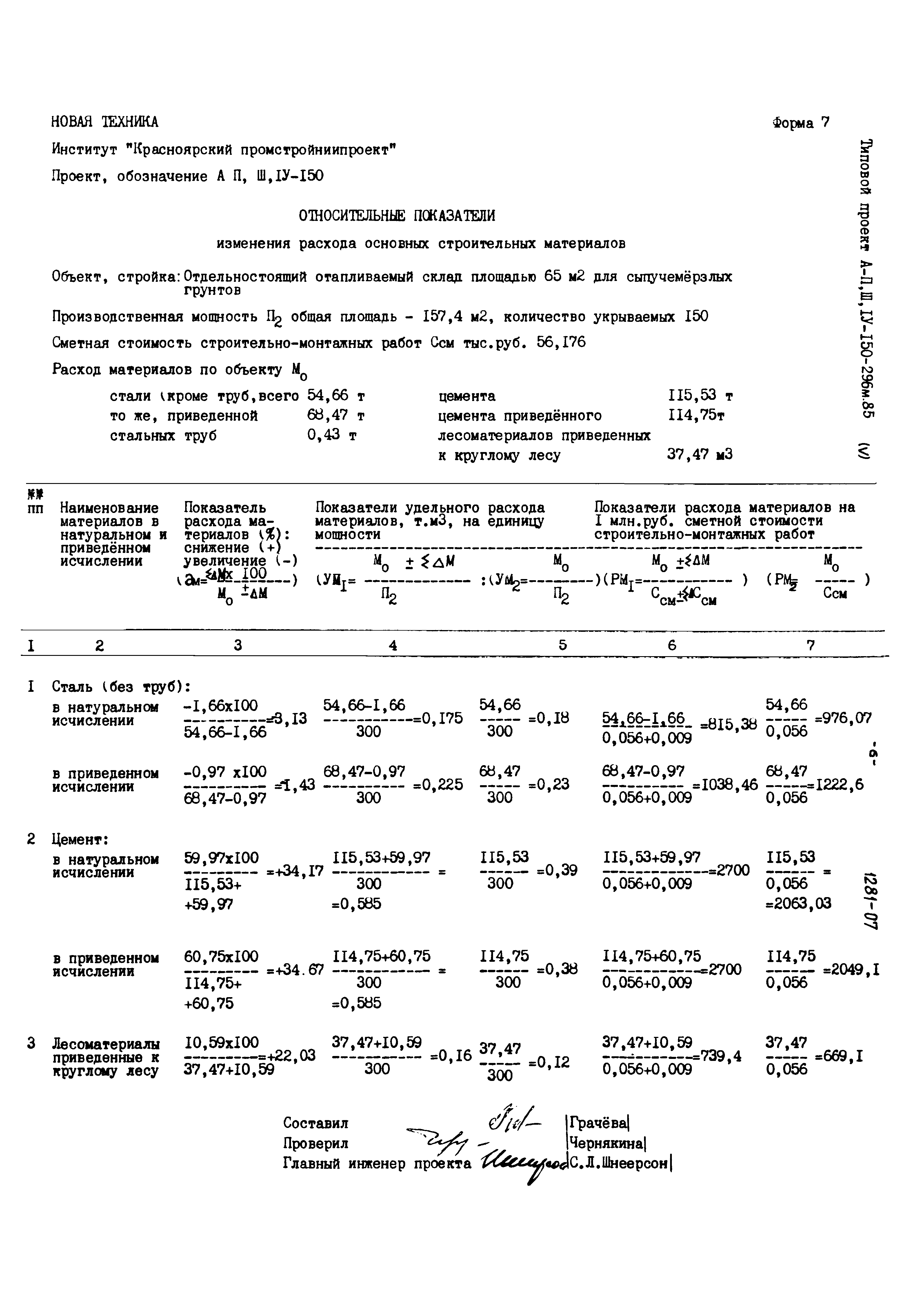 Типовой проект А-II,III,IV-150-296м.85