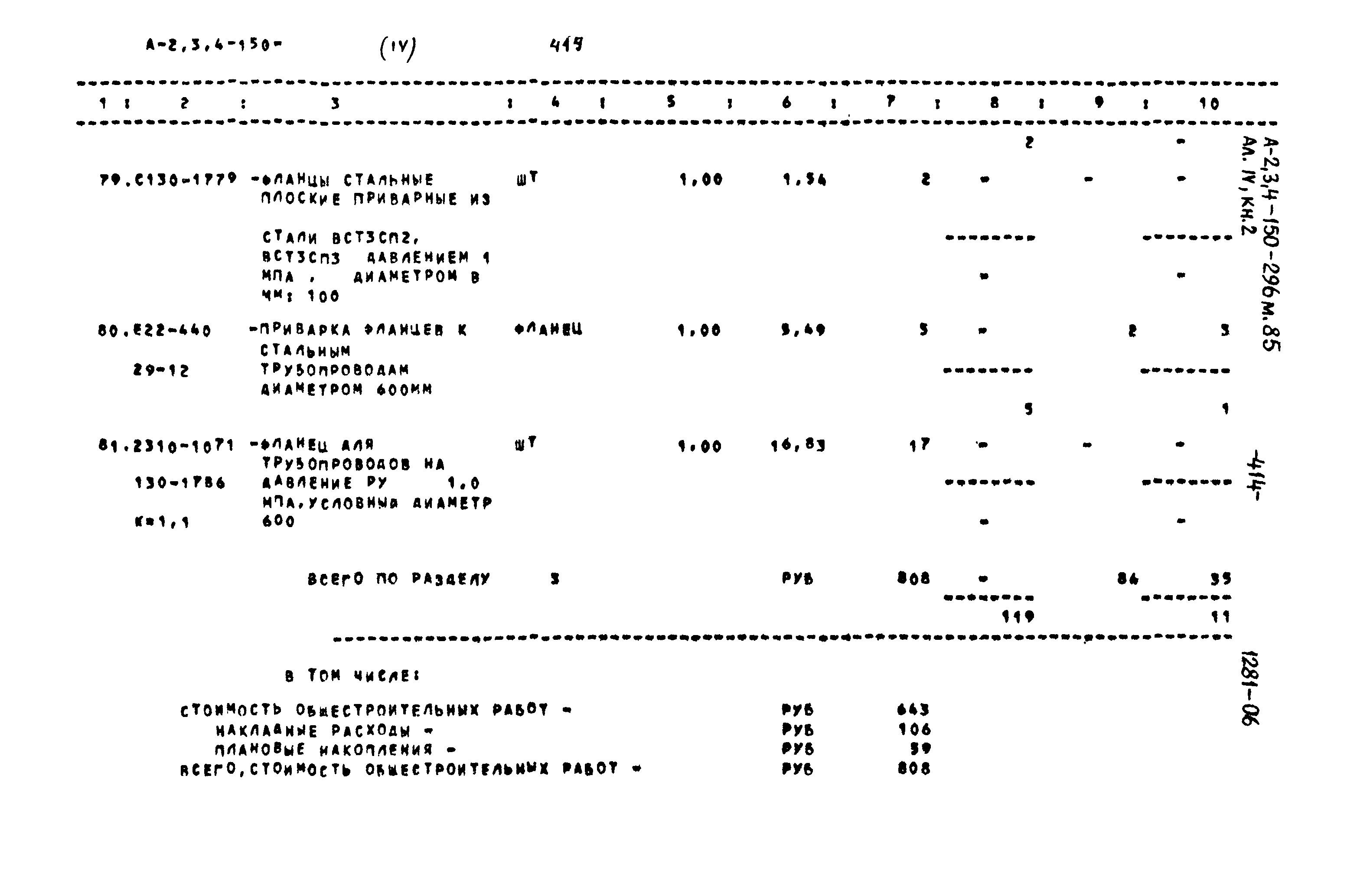 Типовой проект А-II,III,IV-150-296м.85