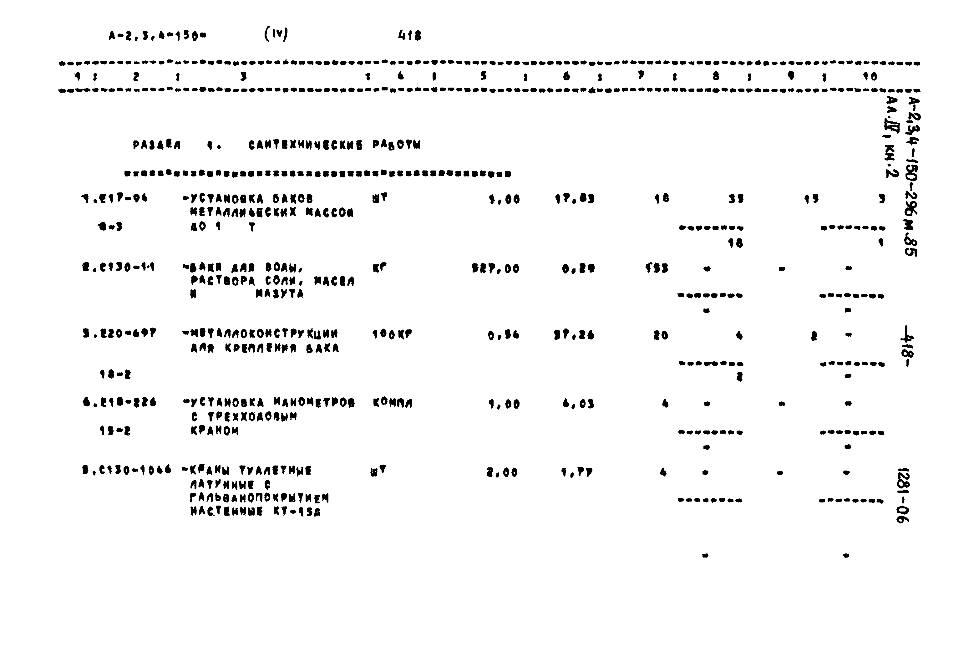 Типовой проект А-II,III,IV-150-296м.85