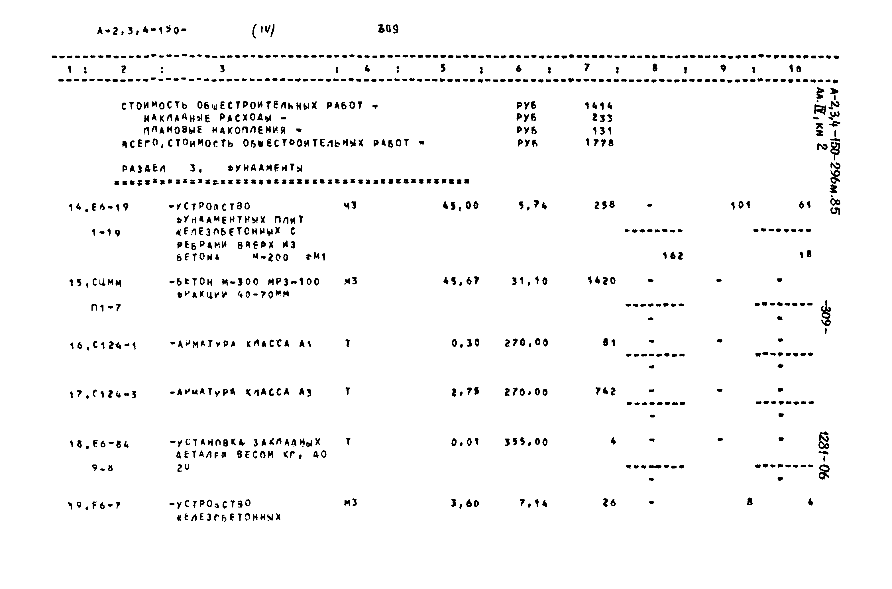 Типовой проект А-II,III,IV-150-296м.85