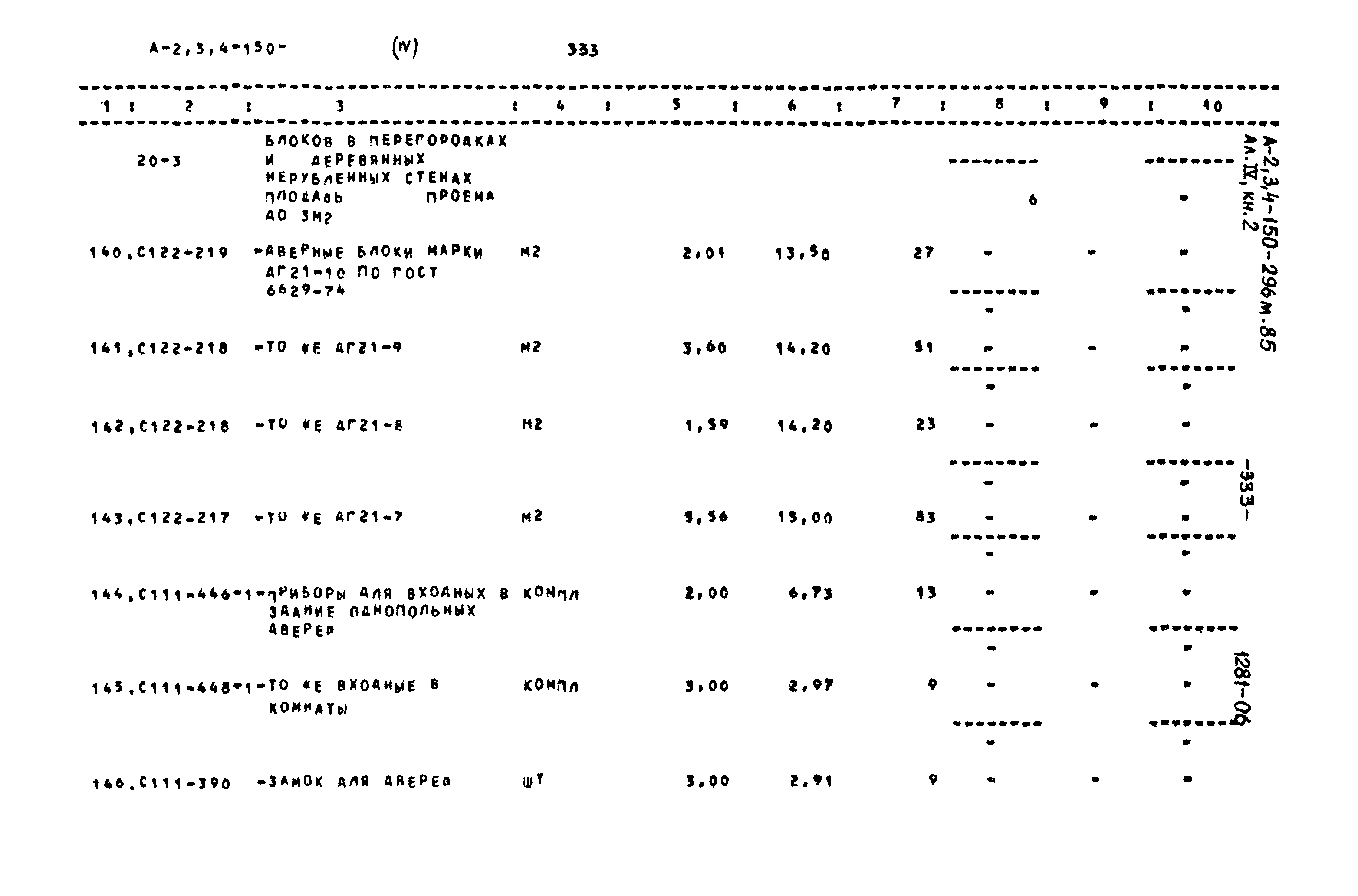 Типовой проект А-II,III,IV-150-296м.85