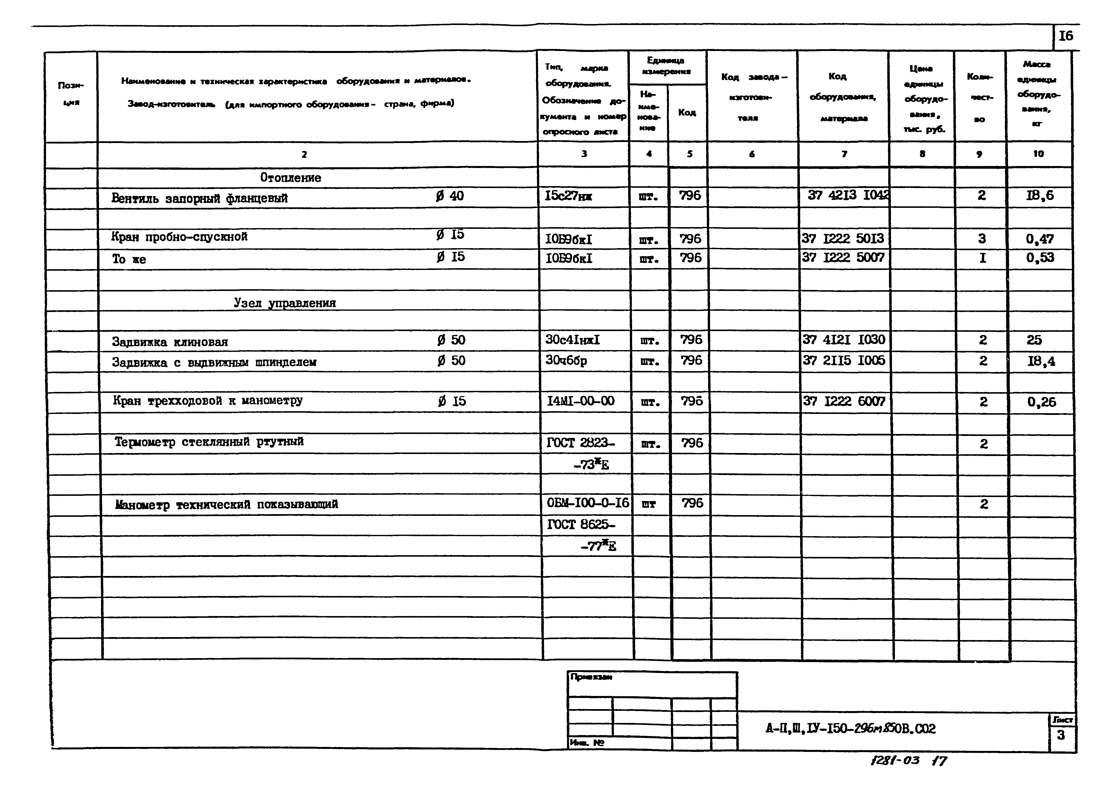 Типовой проект А-II,III,IV-150-296м.85