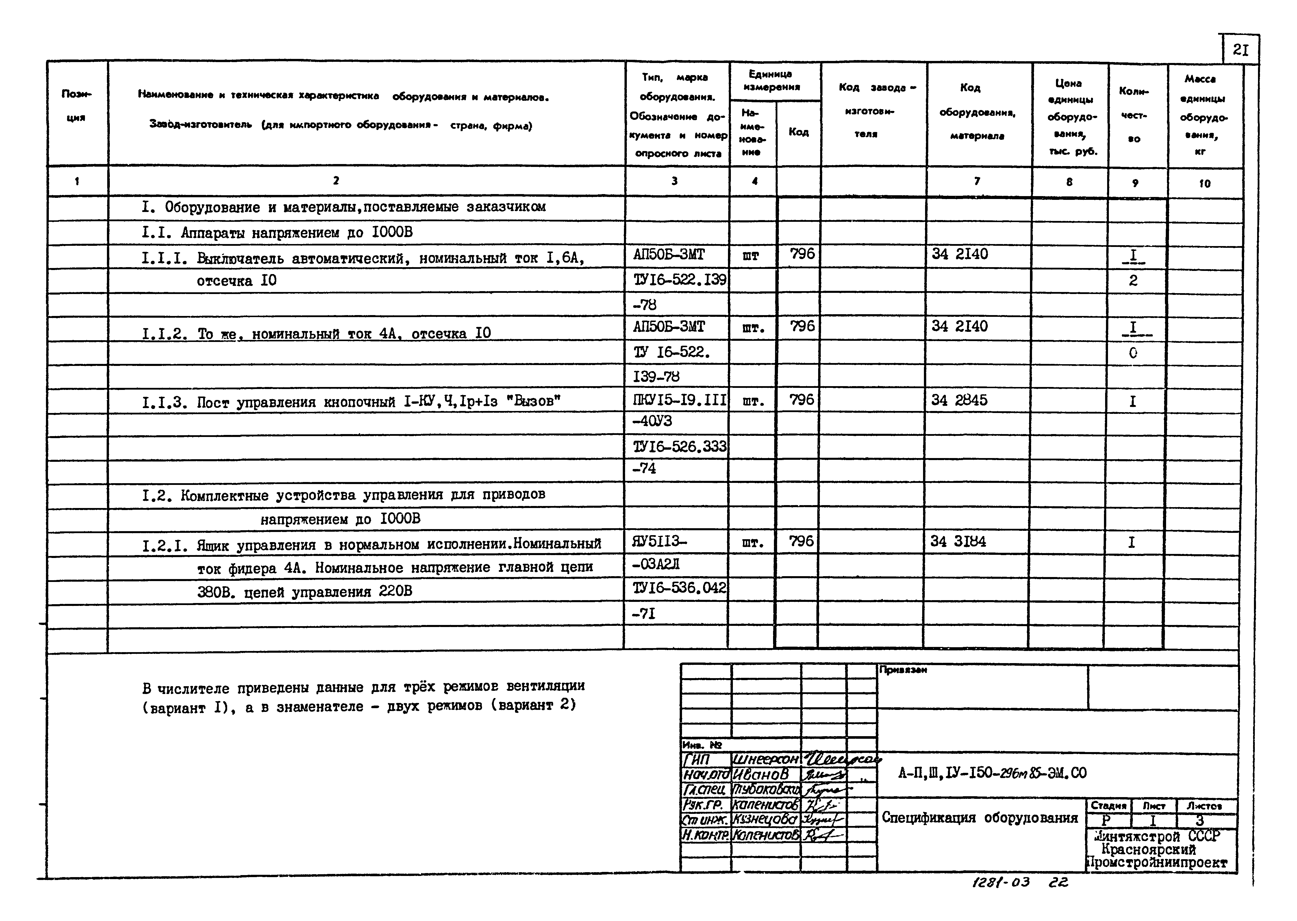 Типовой проект А-II,III,IV-150-296м.85