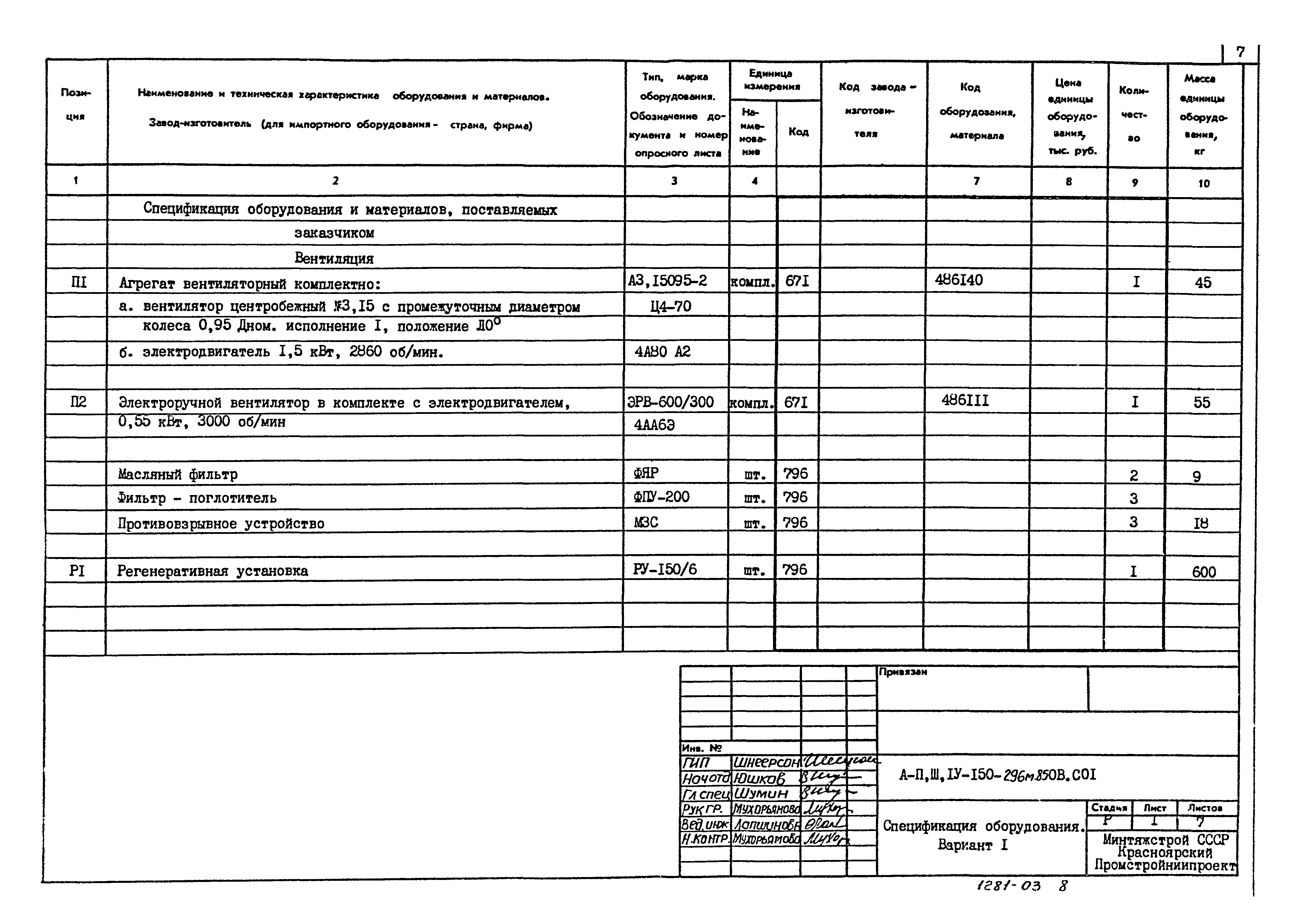 Типовой проект А-II,III,IV-150-296м.85