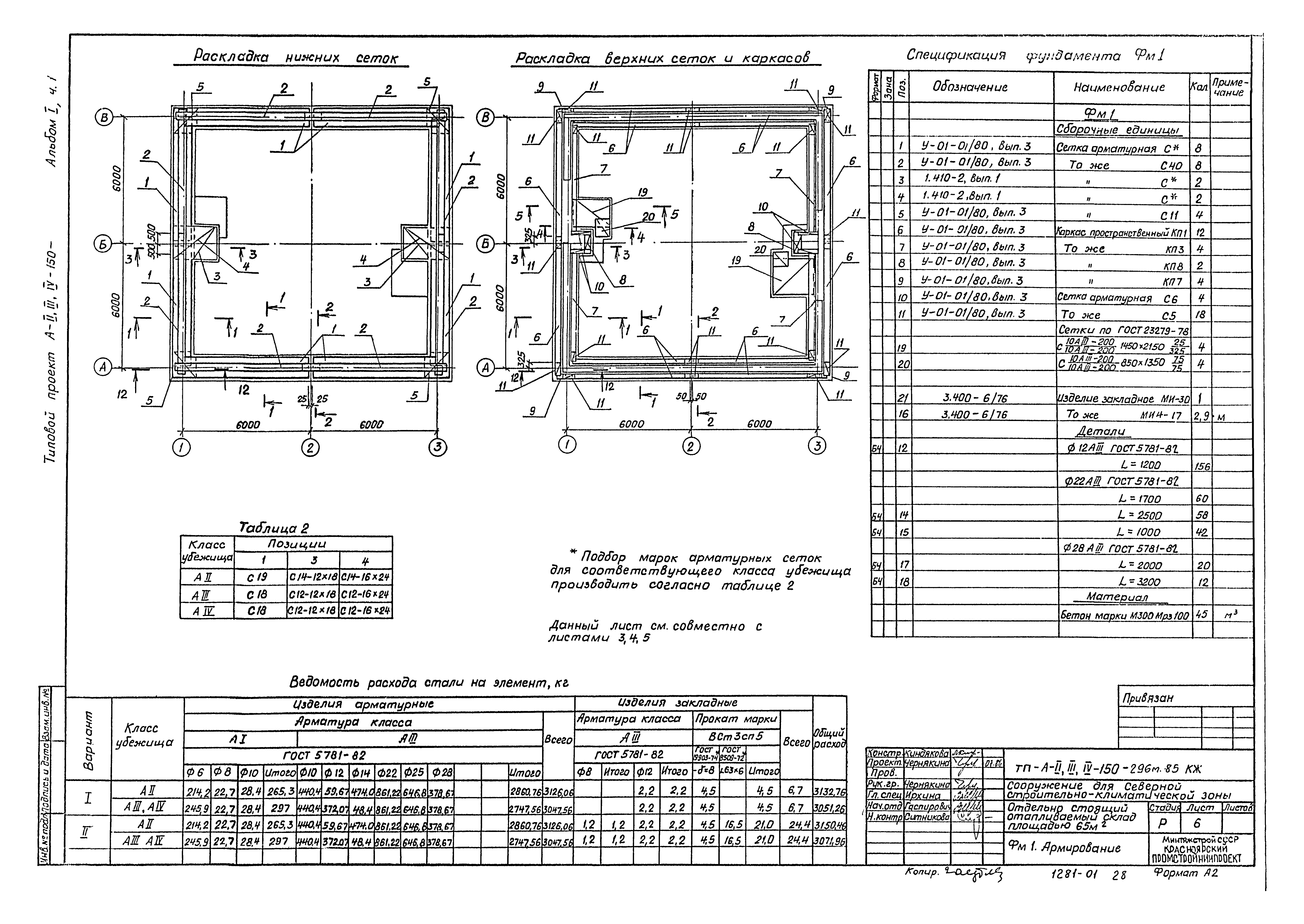 Типовой проект А-II,III,IV-150-296м.85