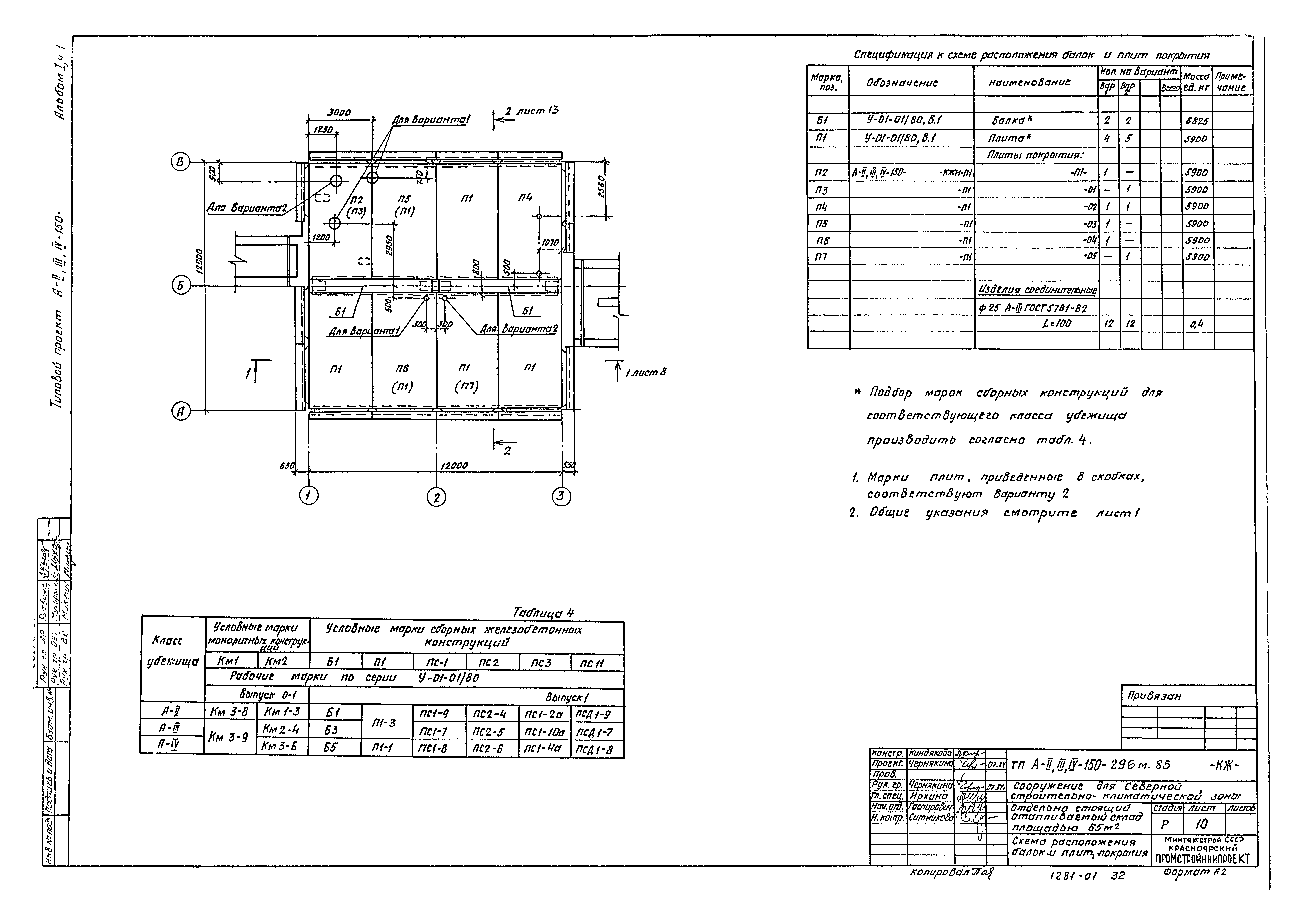 Типовой проект А-II,III,IV-150-296м.85