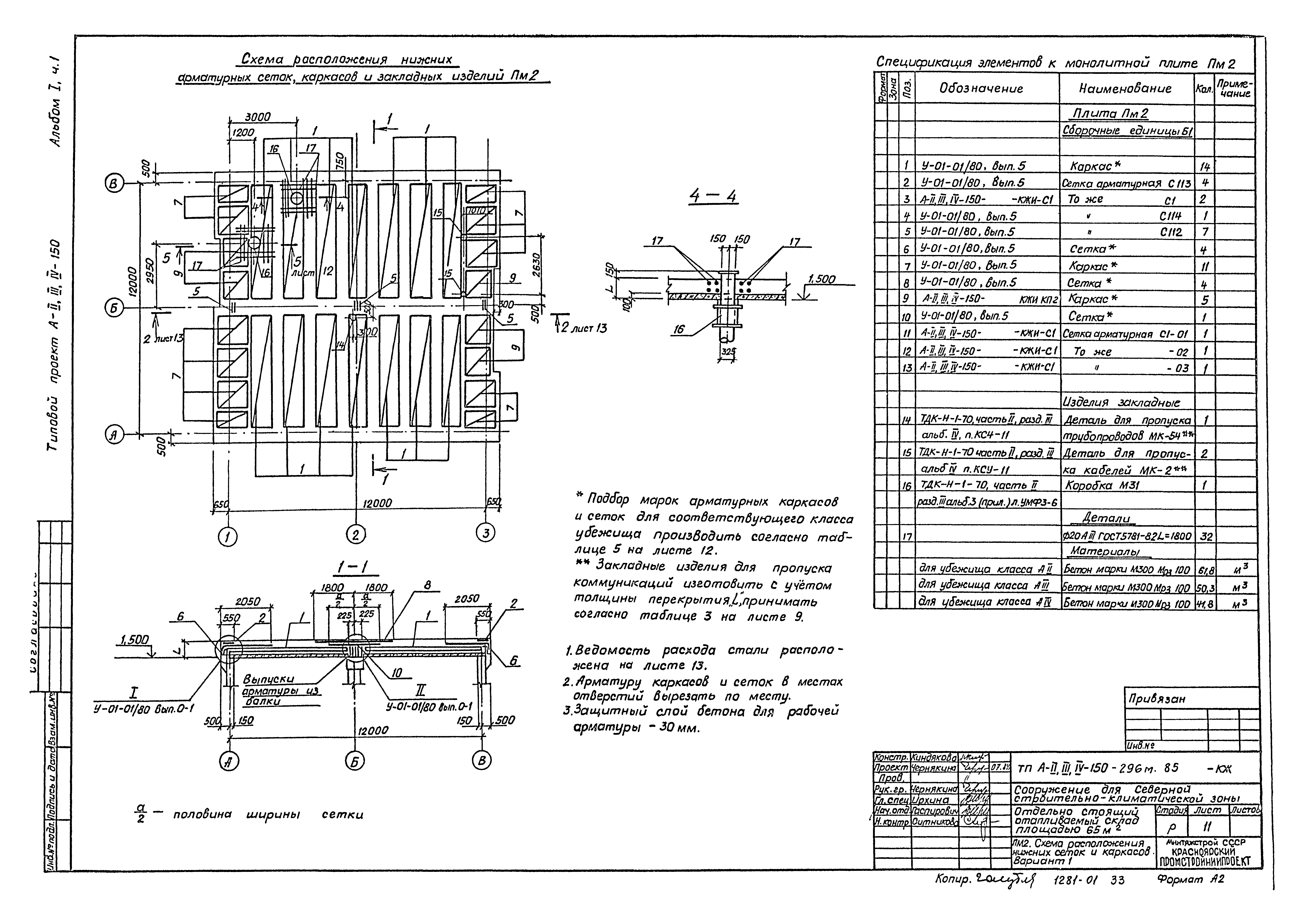 Типовой проект А-II,III,IV-150-296м.85