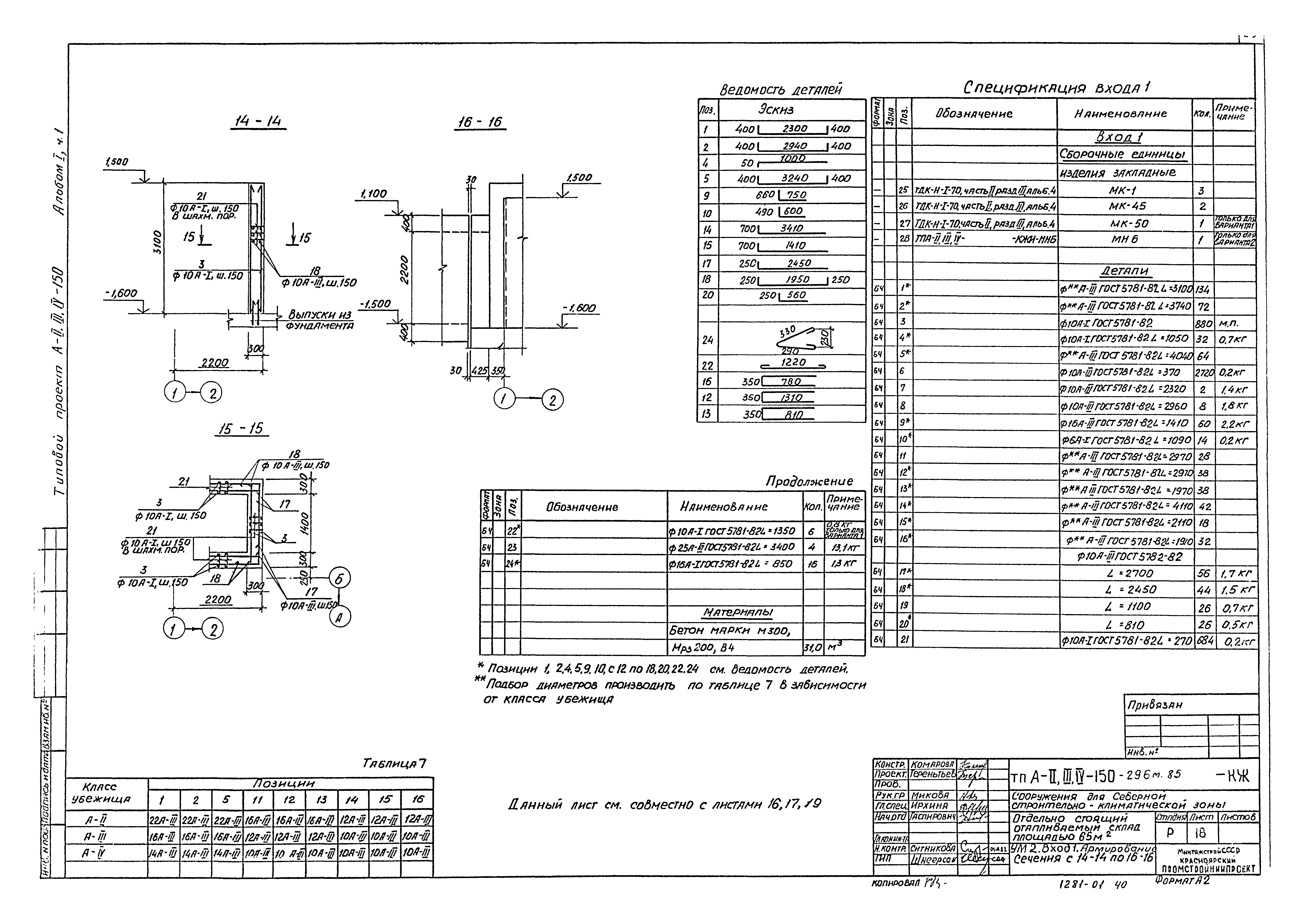 Типовой проект А-II,III,IV-150-296м.85